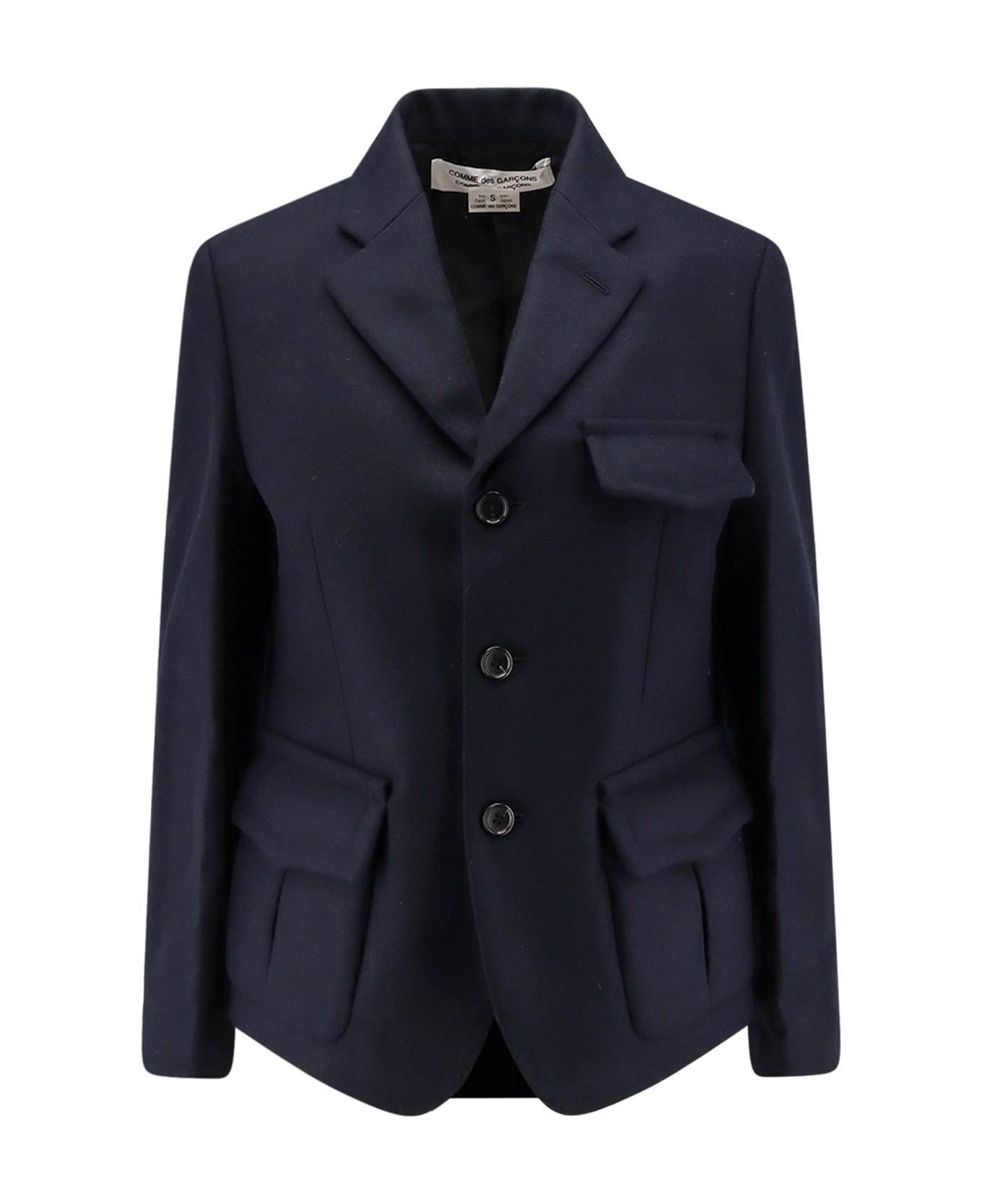 Comme des Garçons Play Wool Blend Blazer - Blue