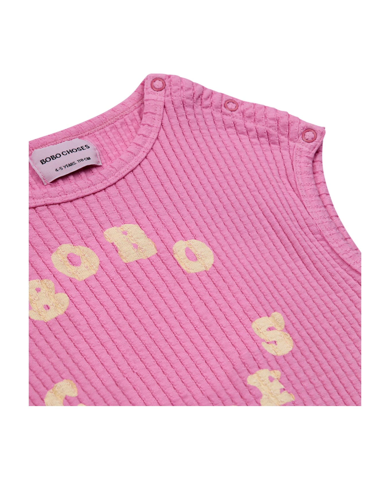 Bobo Choses Pink Jumpsuit For Girl With Logo - Pink