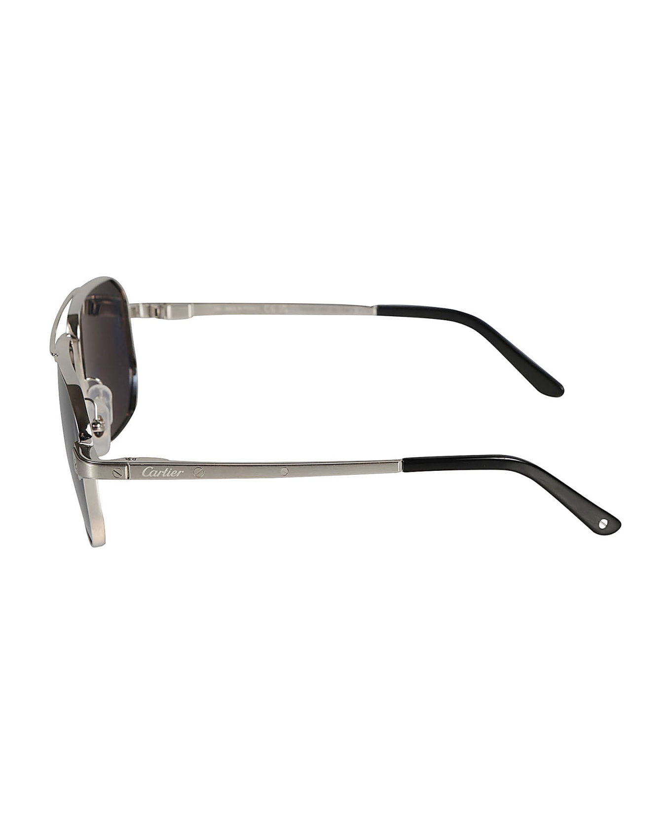 Cartier Eyewear Aviator Sunglasses - Silver/Blue