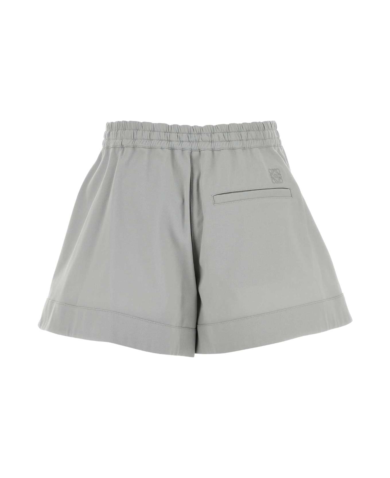 Loewe Powder Blue Twill Shorts - LIGHTGREY