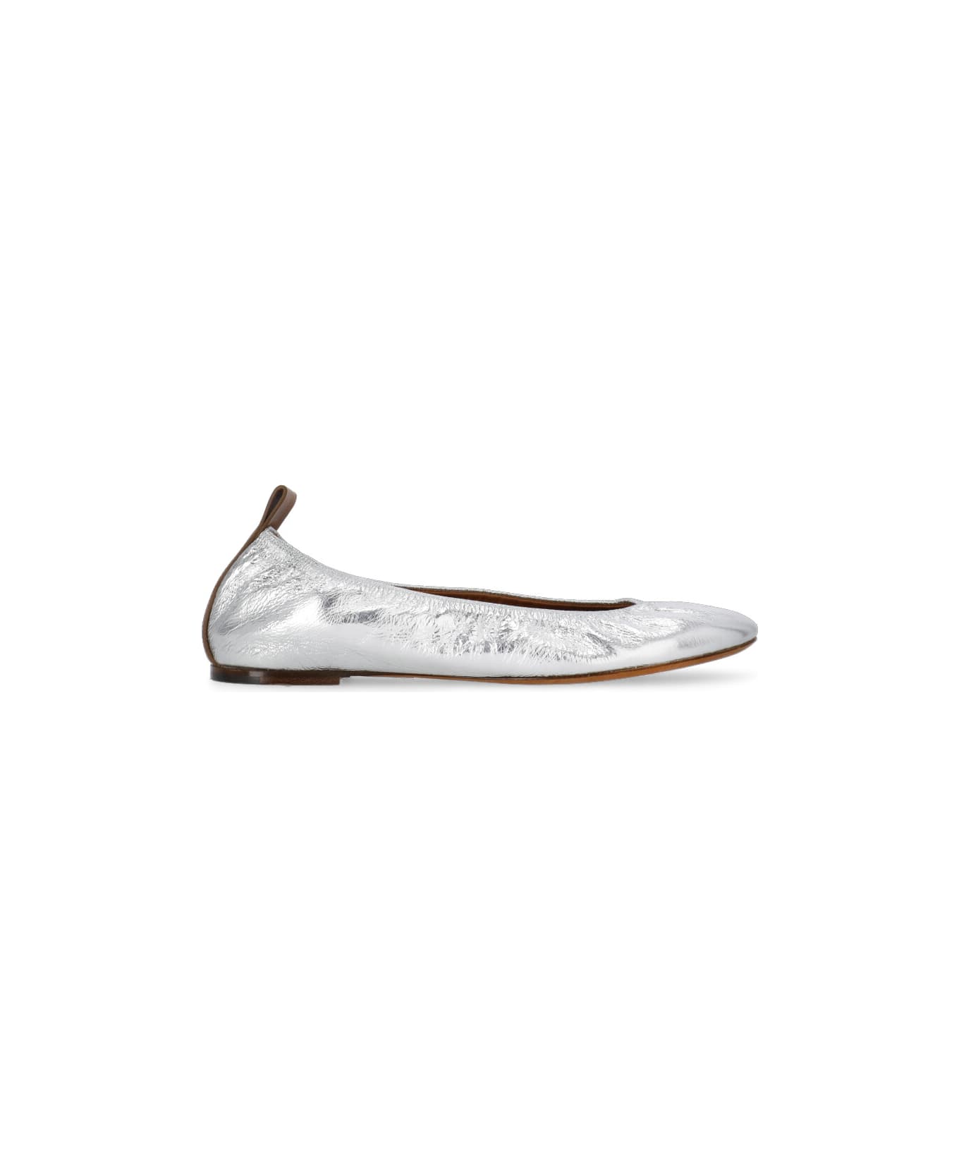 Lanvin Leather Ballet Shoes - Silver