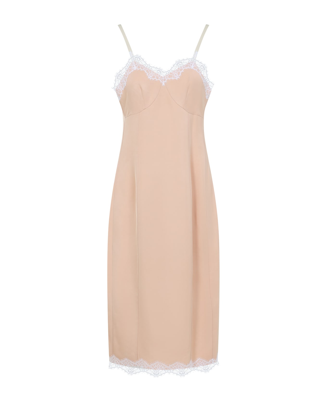 Carven Lingerie Viscose Midi Dress - Powder