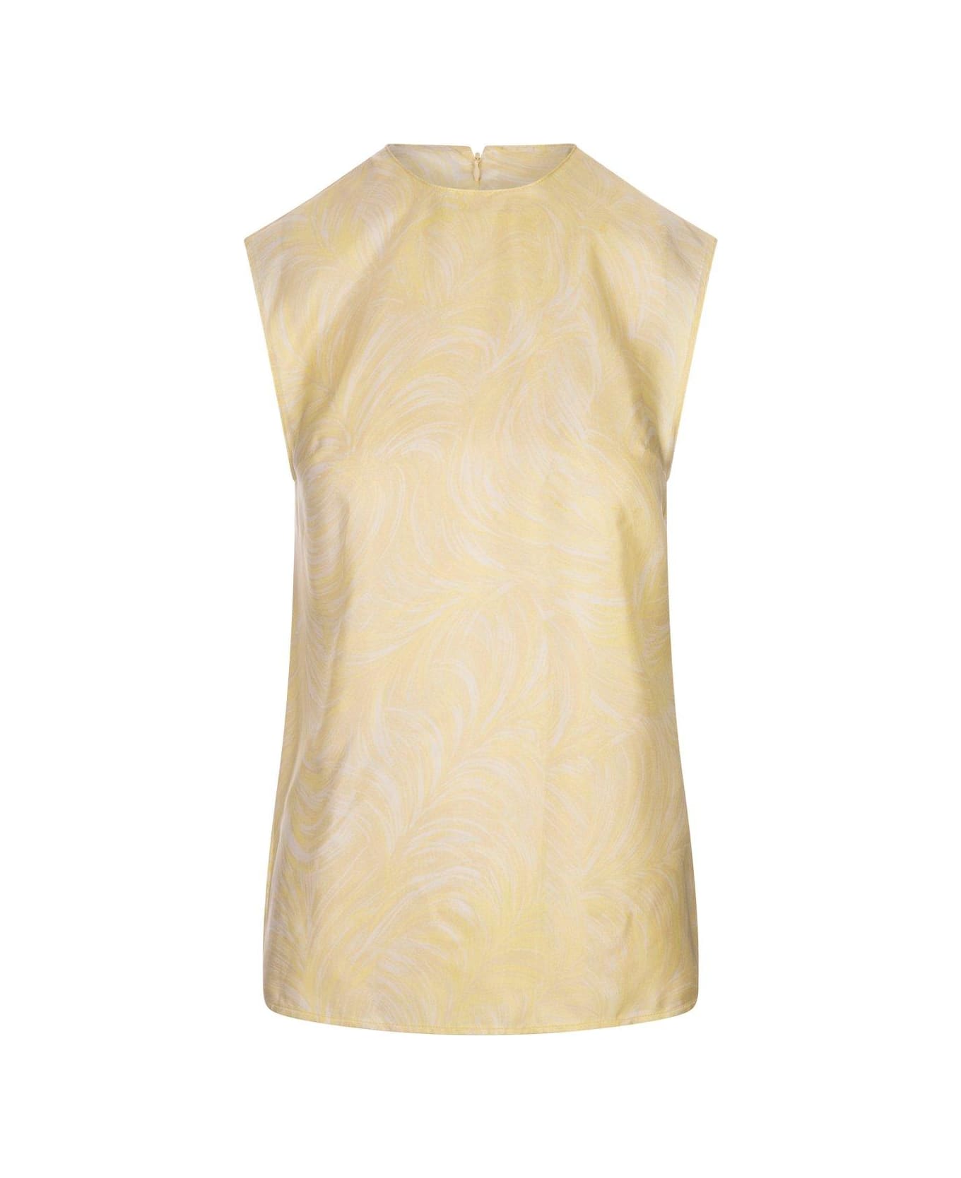 Stella McCartney All-over Patterned Crewneck Top - Yellow