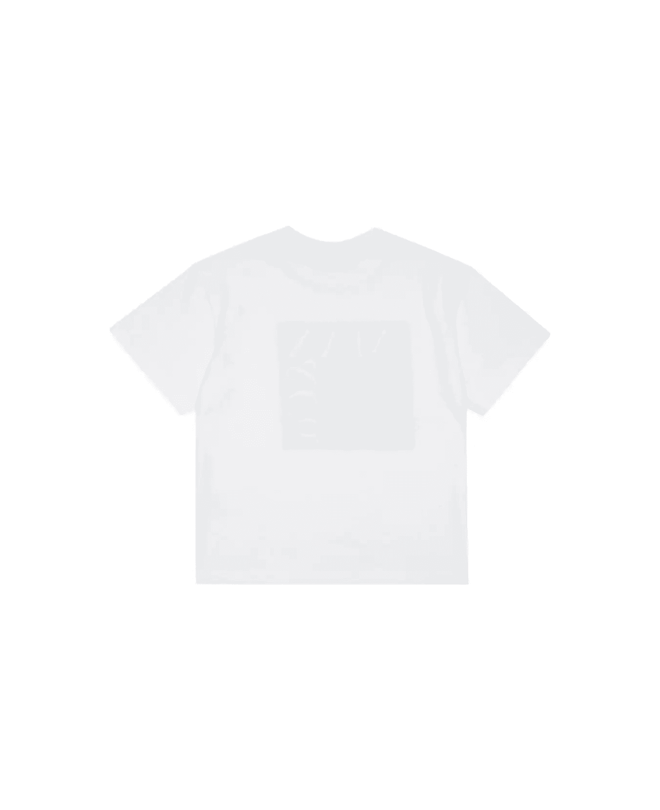 Max&Co. Icona T-shirt With Logo In White And Blue - White