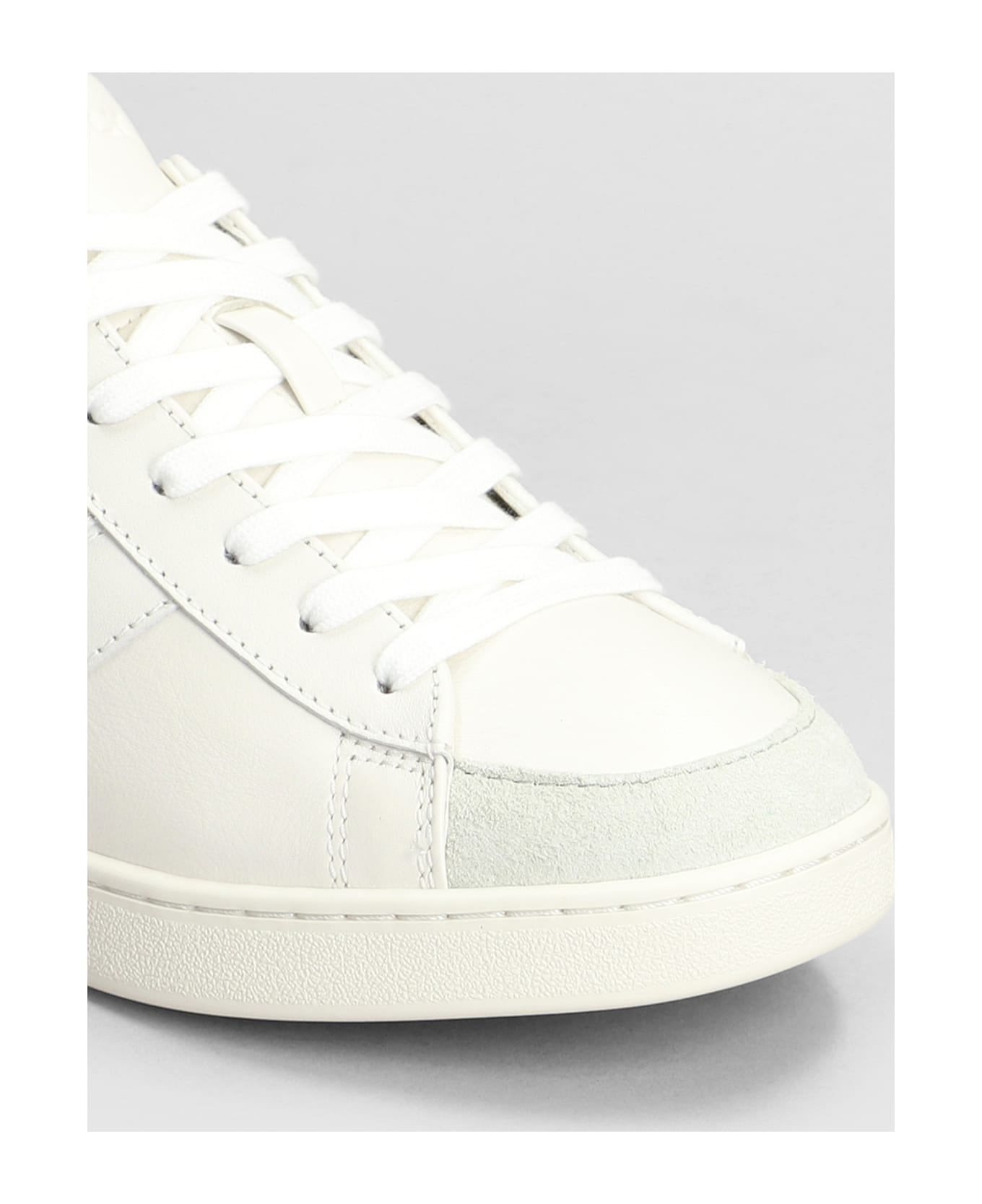 Bally White Leather Sneakers - White