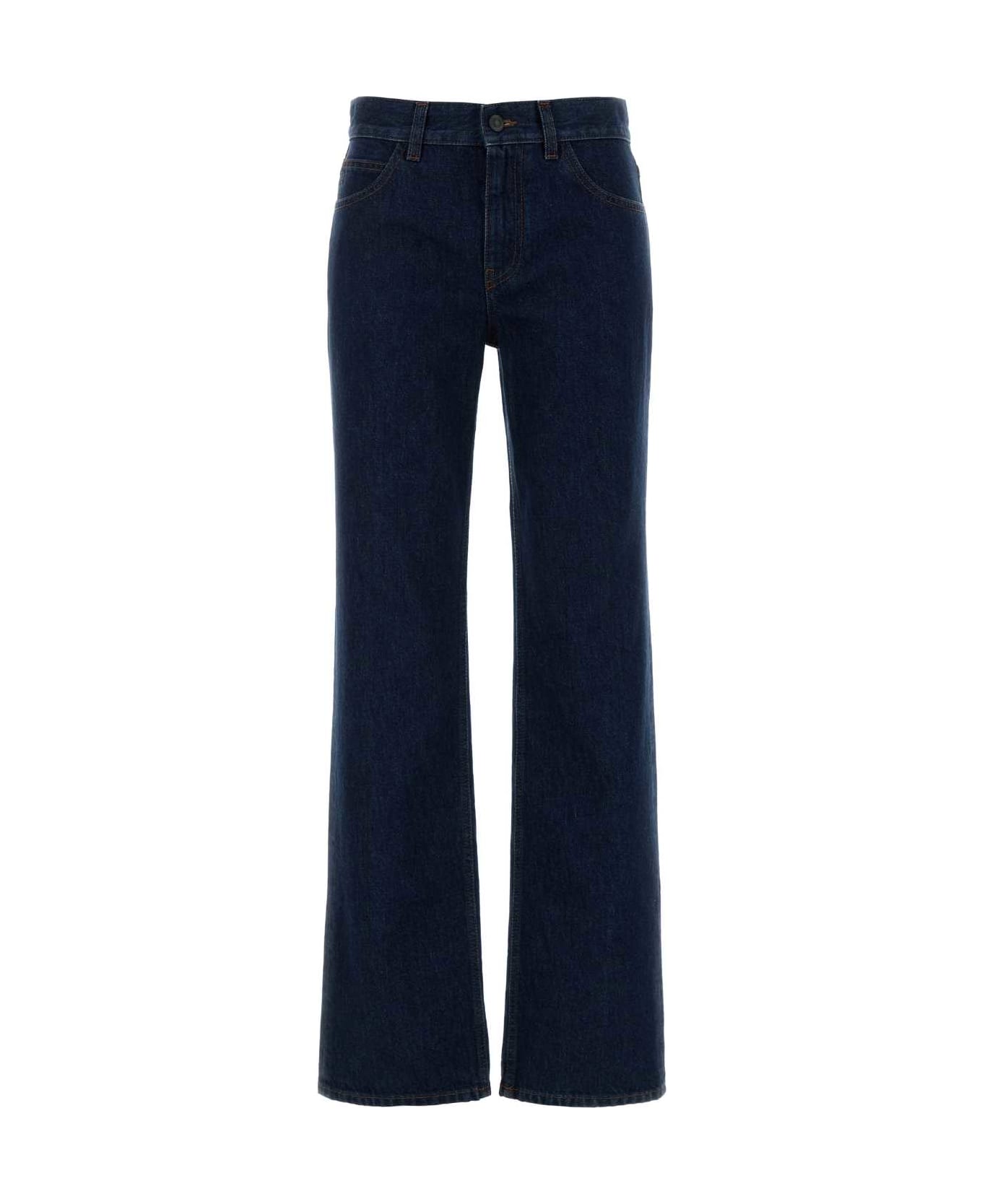The Row Dark Blue Denim Carlyl Jeans - INDIGO