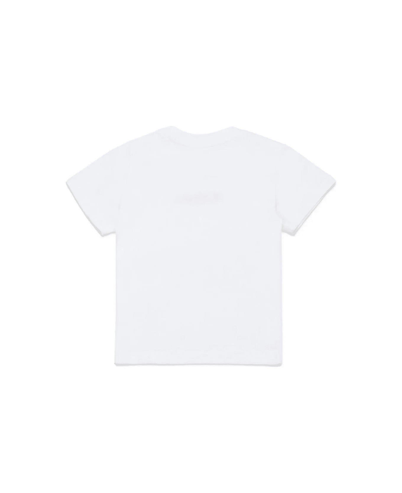 Dsquared2 White T-shirt With Brushstroke Effect With Contrasting Lettering - White