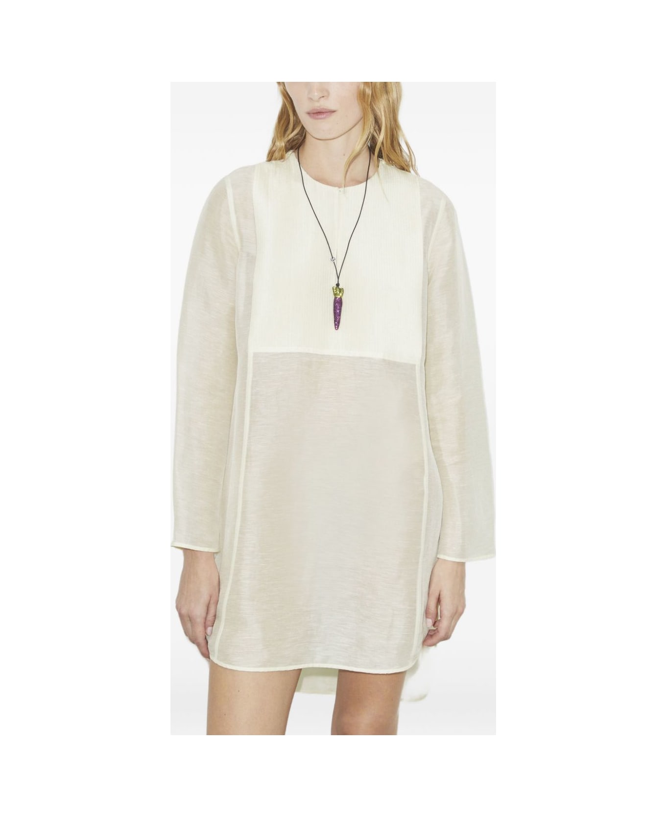 Tory Burch Linen And Silk Tunic - Ivory