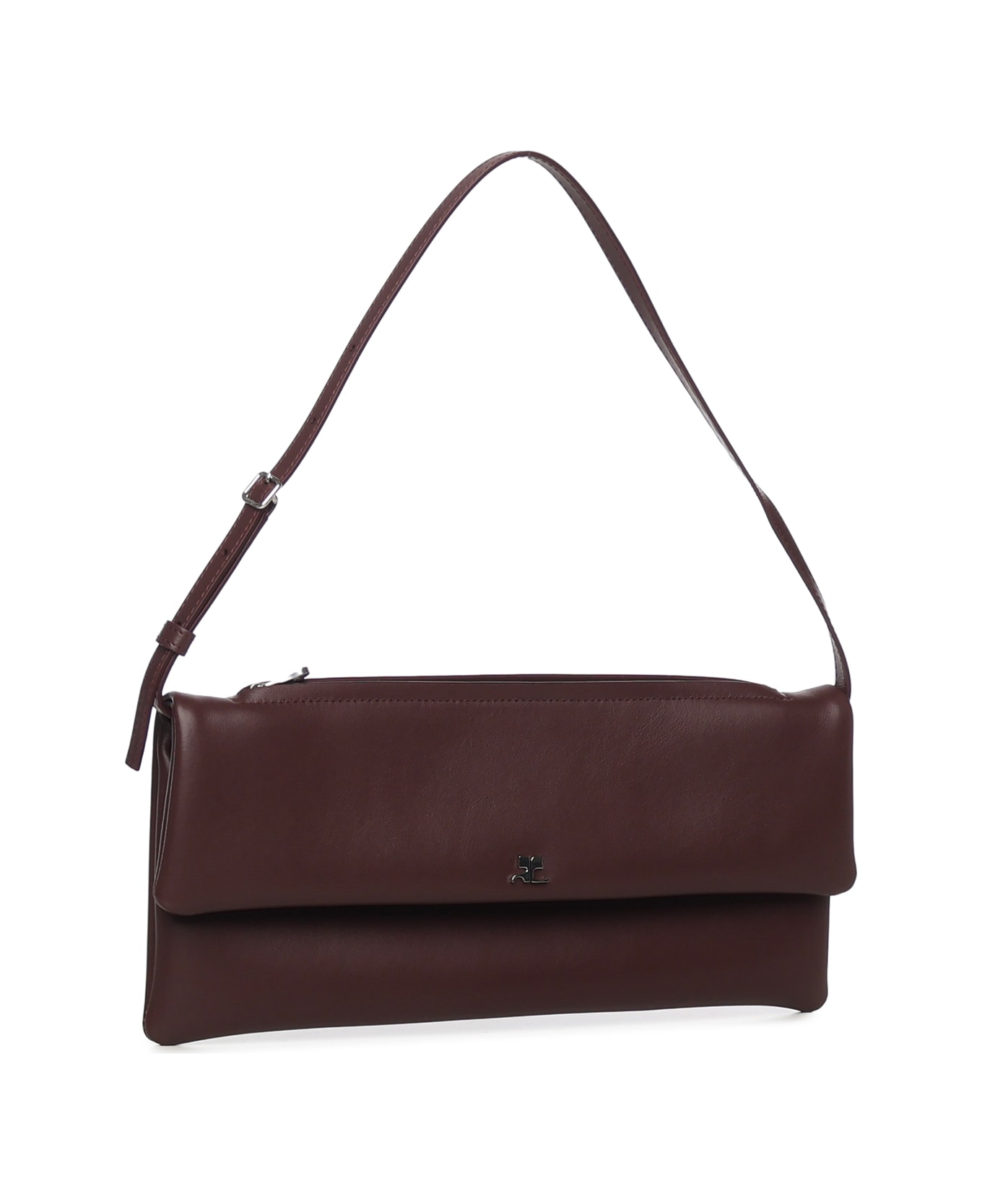 Courrèges Leather Cuff Clutch - BORDEAUX
