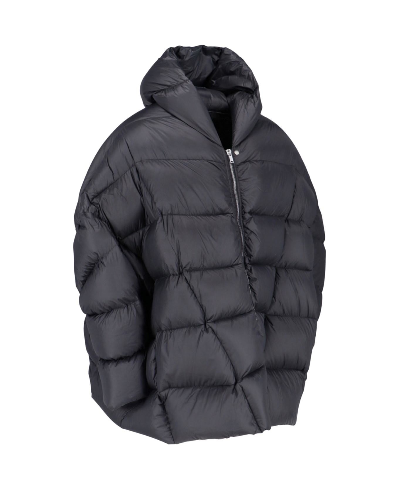 Rick Owens 'porterville Jumbo Peter' Hooded Down Jacket - Black コート＆ジャケット