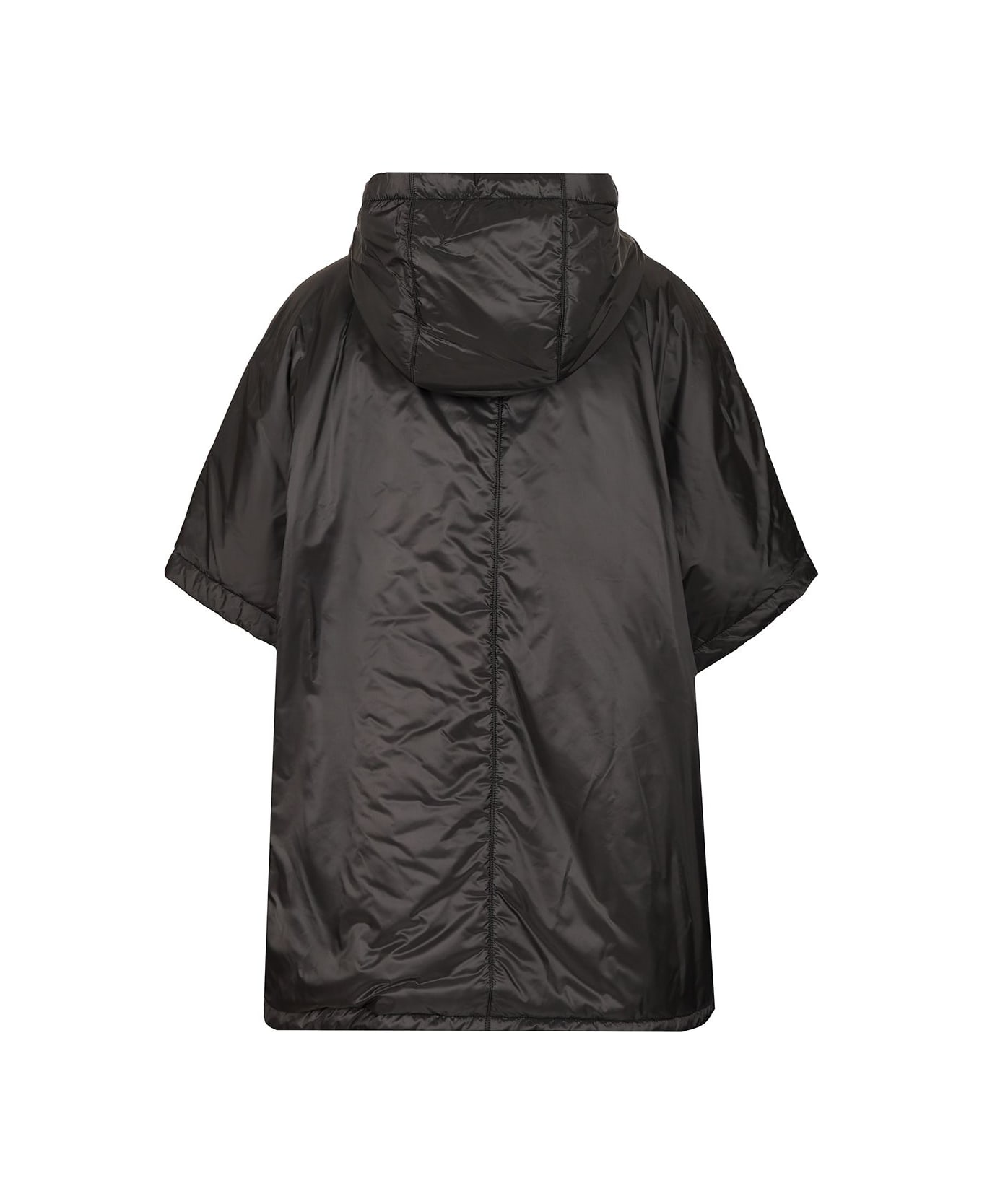 Max Mara The Cube Padded Cape With Hood - Black