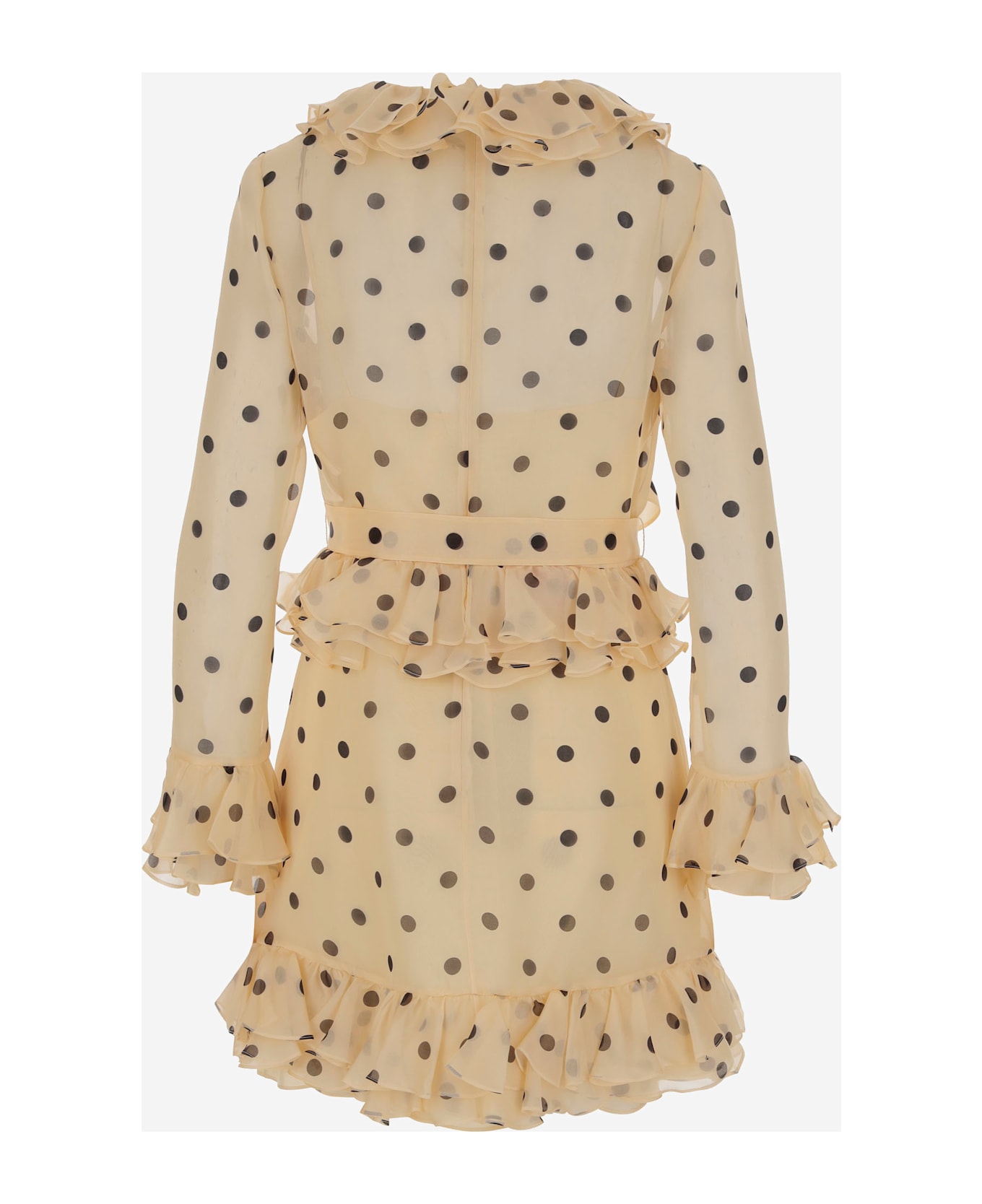 Valentino Printed Silk Dress - AVORIONERO