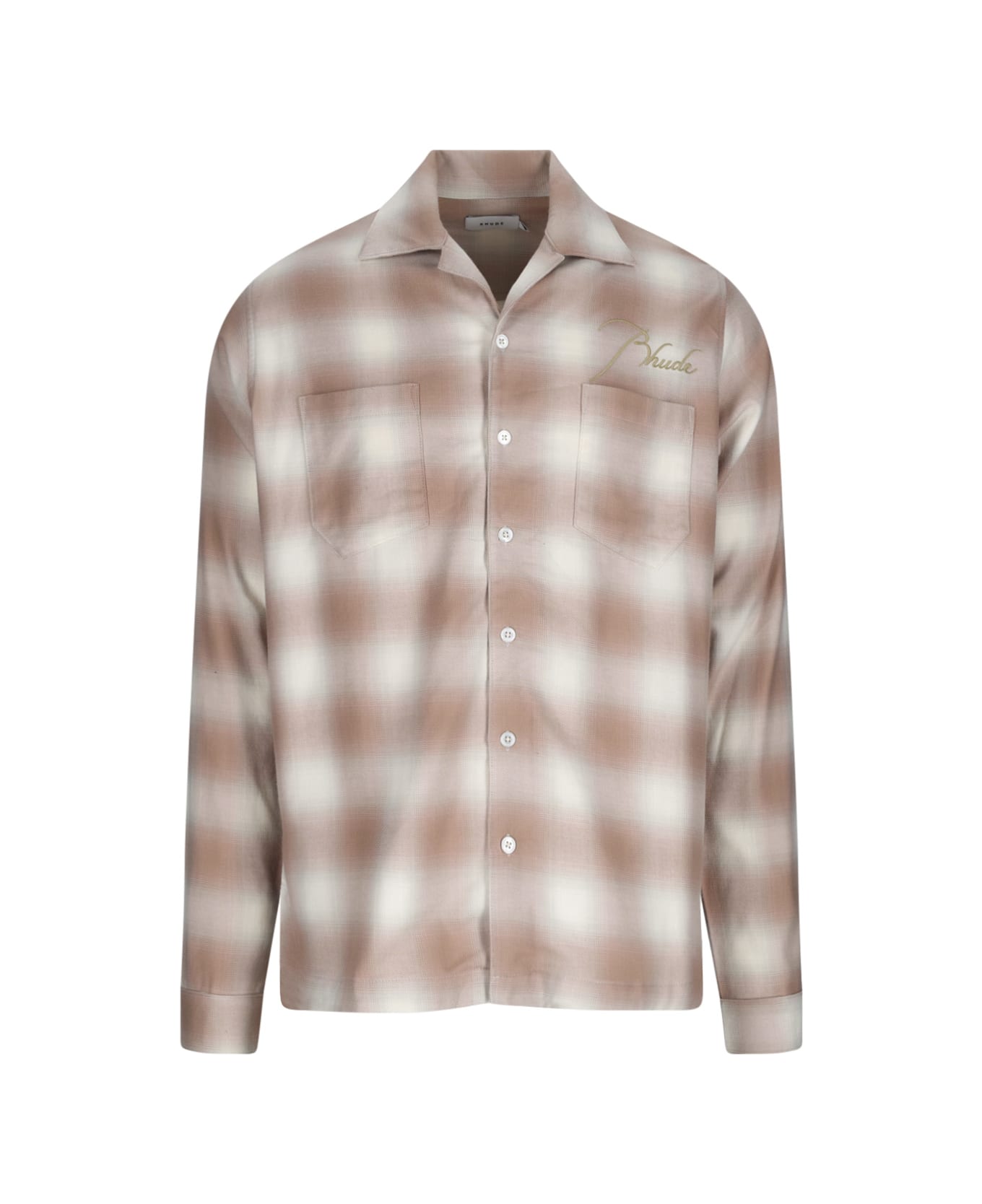 Rhude Checked Shirt - Brown