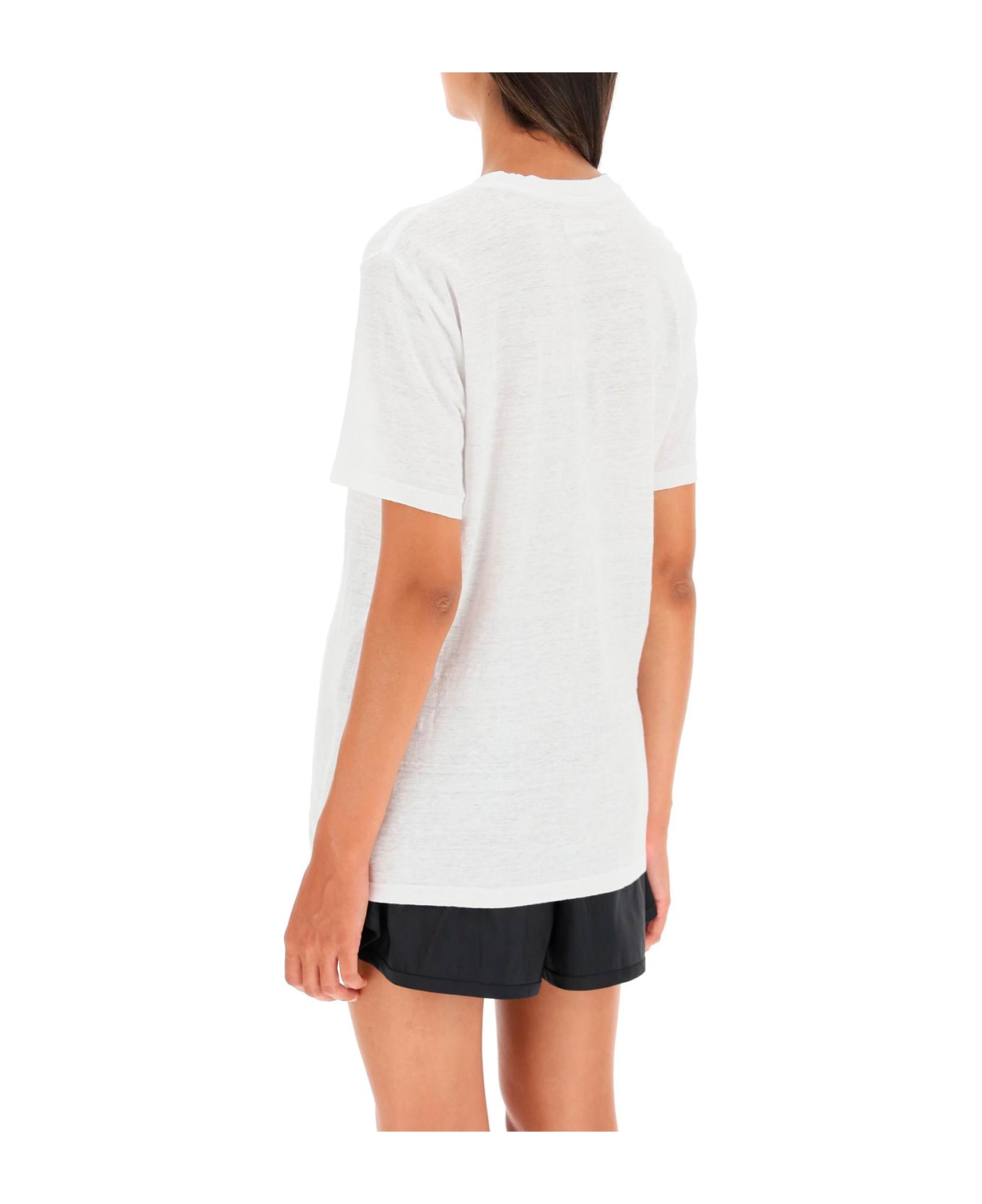 Marant Étoile Logo-printed Crewneck T-shirt - White Tシャツ