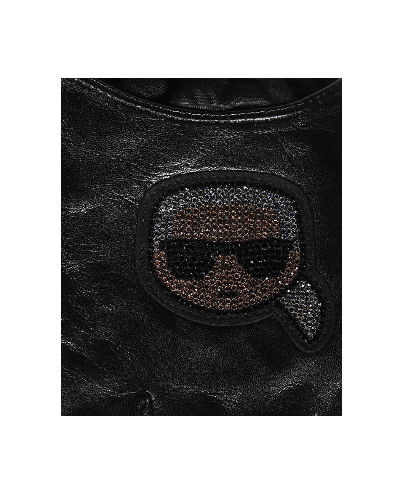 Karl Lagerfeld Leather Gloves - black 手袋