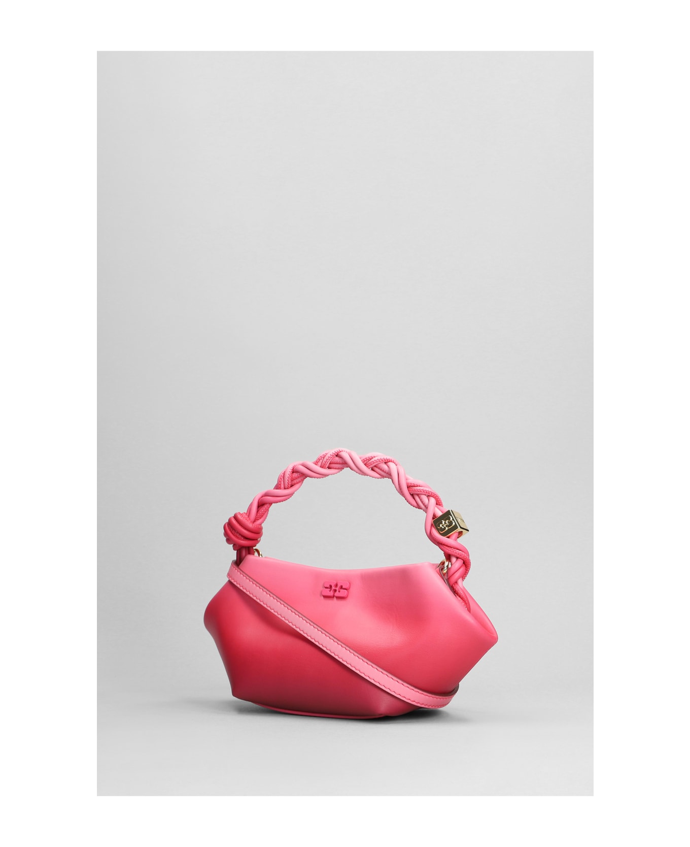 Ganni Hand Bag In Rose-pink Leather - rose-pink