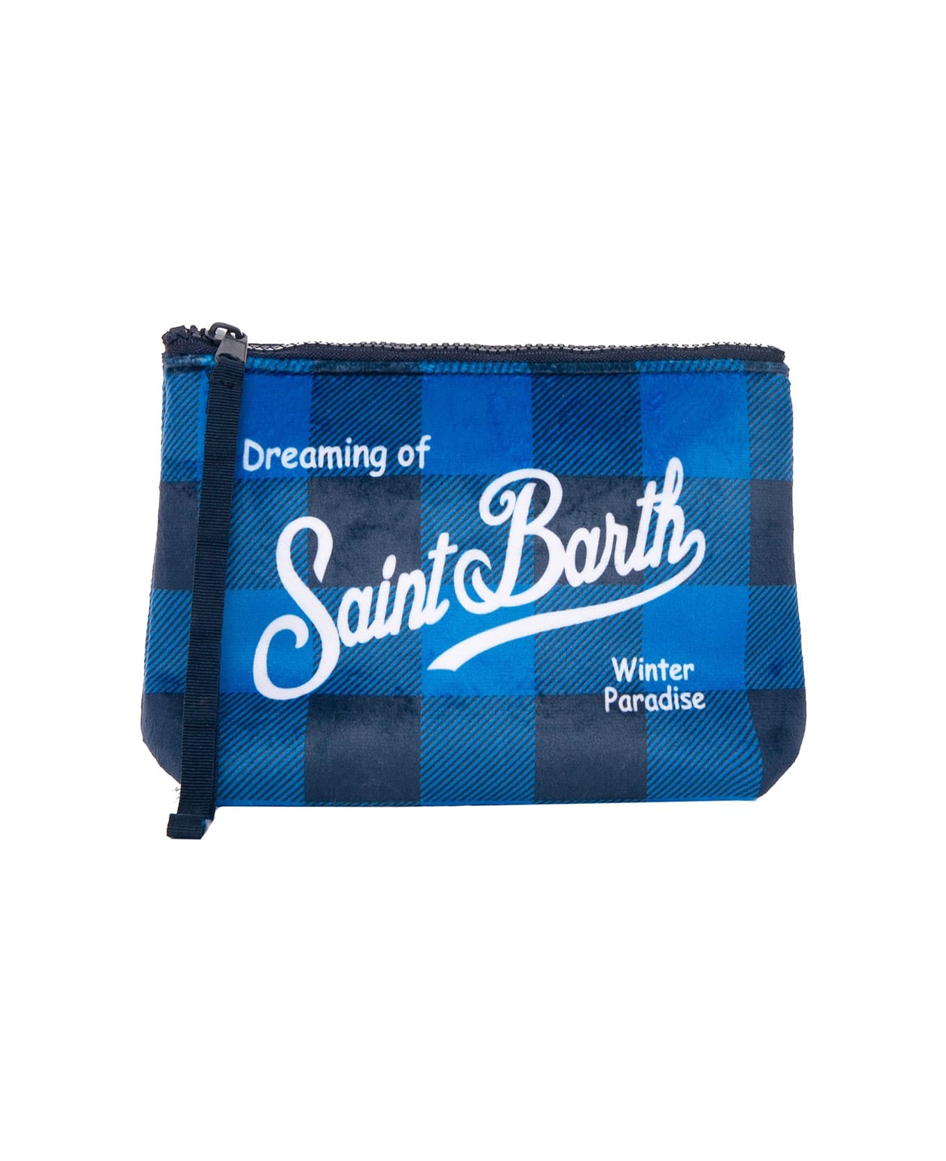 MC2 Saint Barth Aline Wooly Pochette With Check Print - BLUE