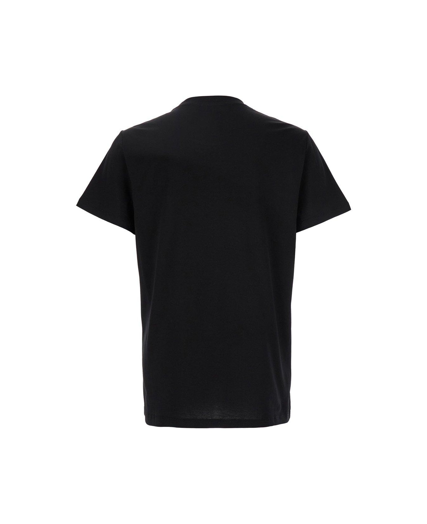 Balmain Logo Detailed Crewneck T-shirt - NOIR OR