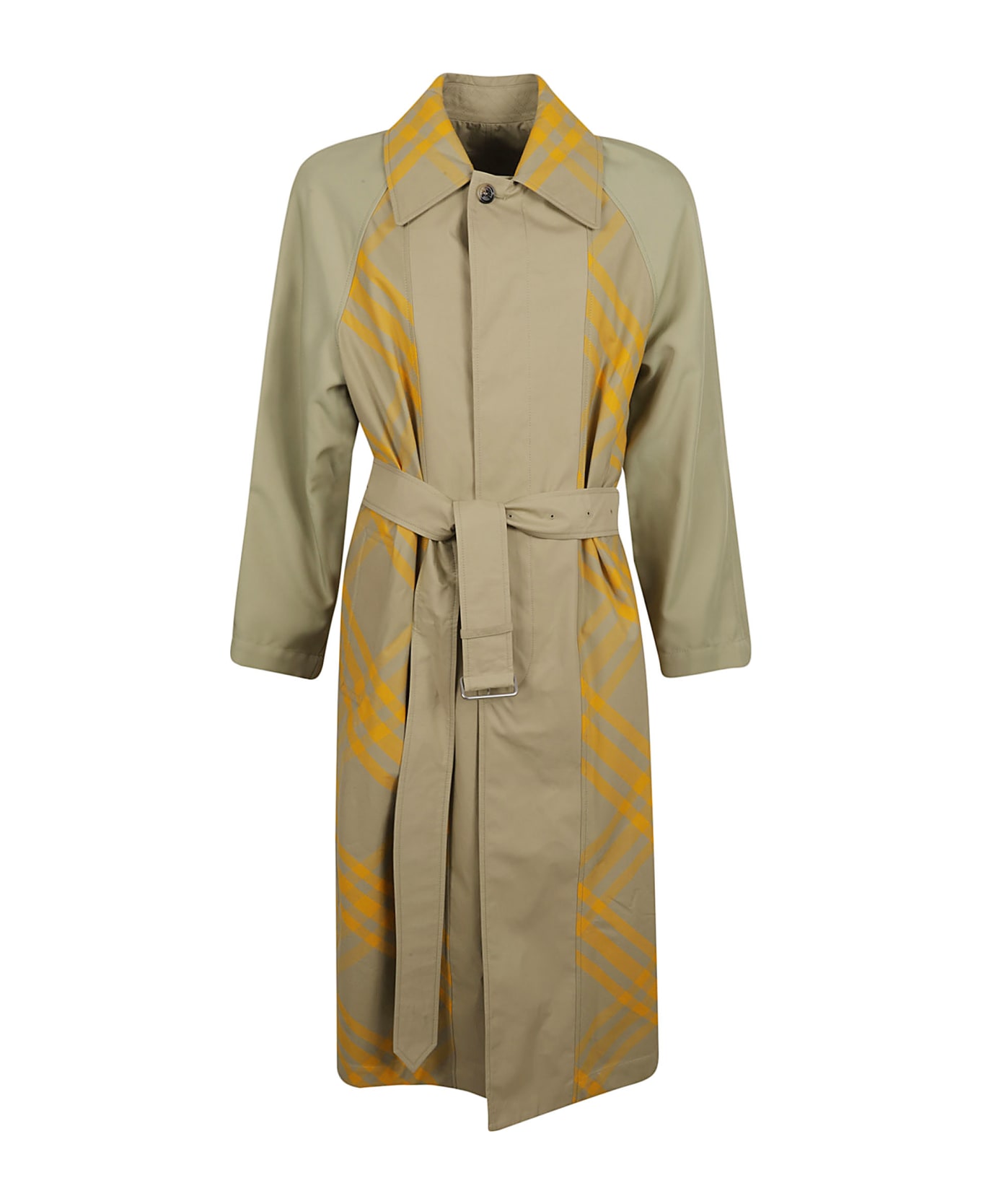Burberry Printed Long Belted Coat - Beige コート