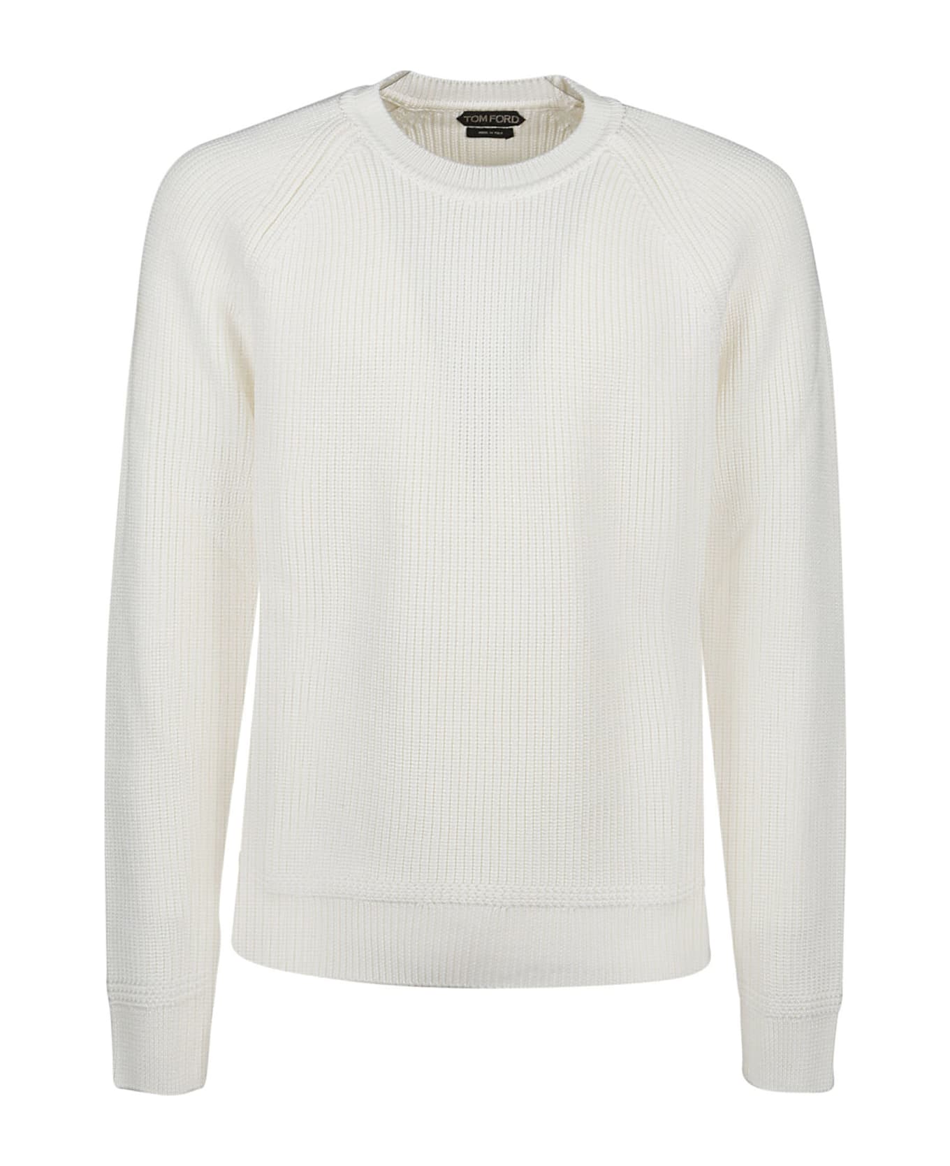 Tom Ford Silk Merino Raglan Sweater - White