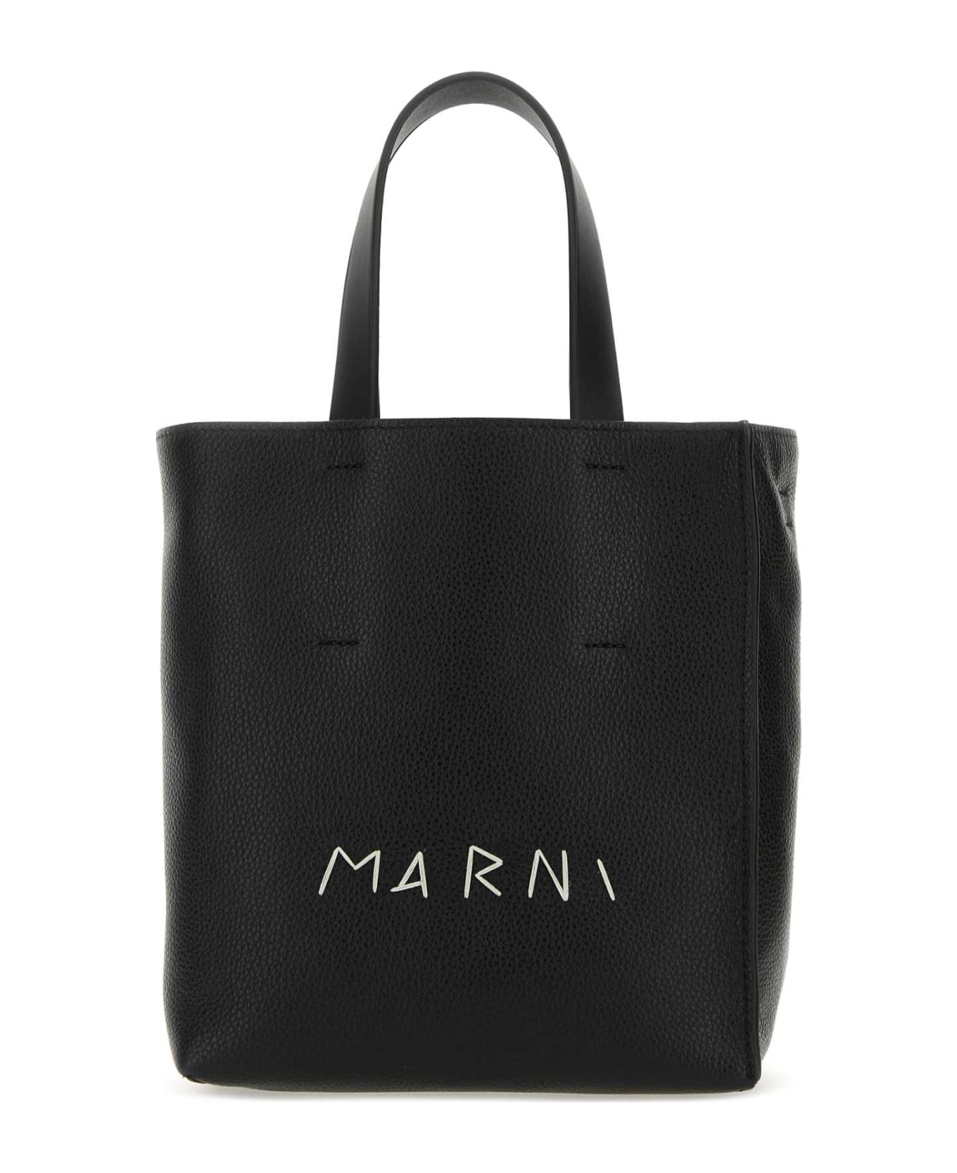 Marni Black Leather Mini Museo Handbag - 00N99