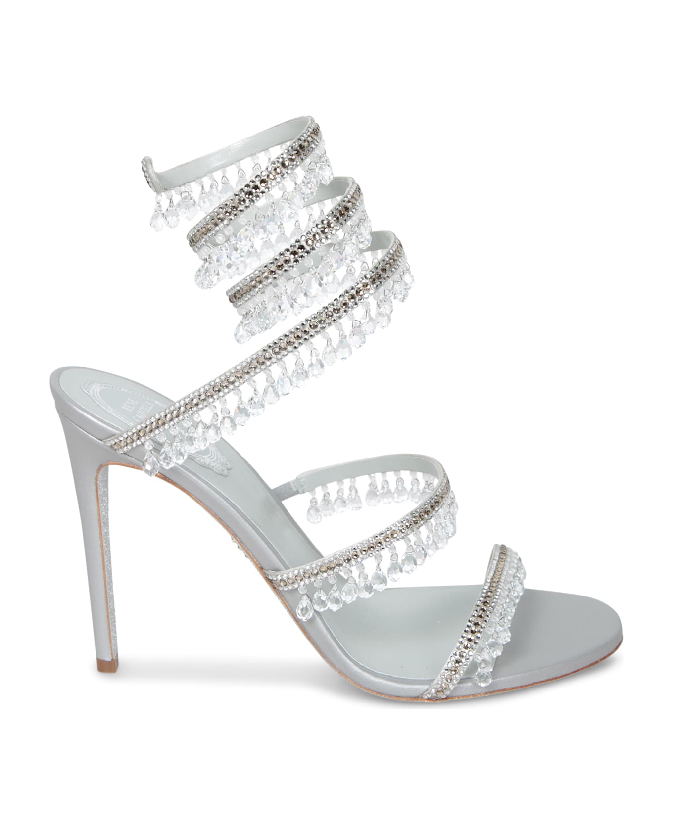 René Caovilla Chandelier 105 Silver Sandals - Metallic