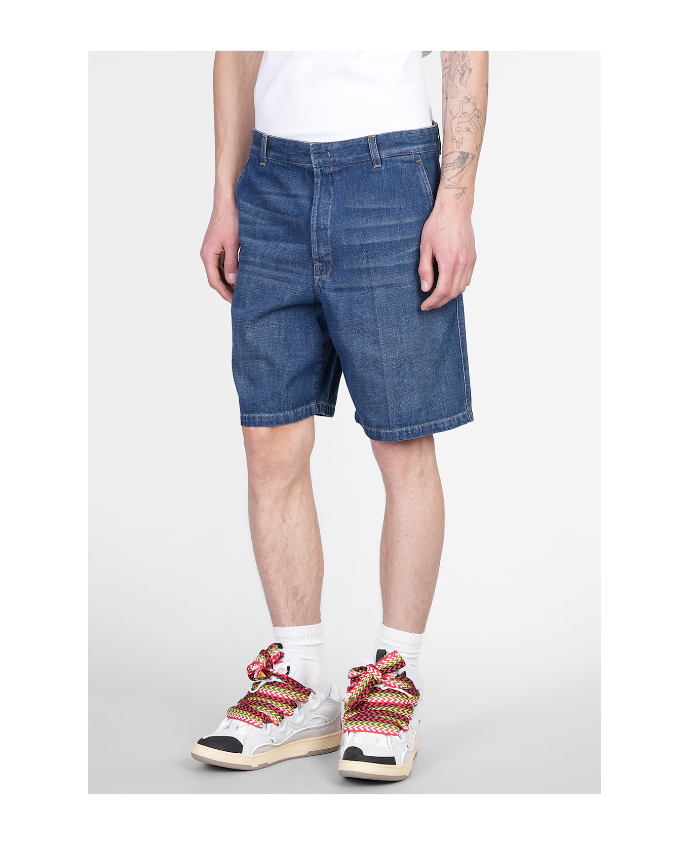 Lanvin Shorts In Blue Cotton - blue