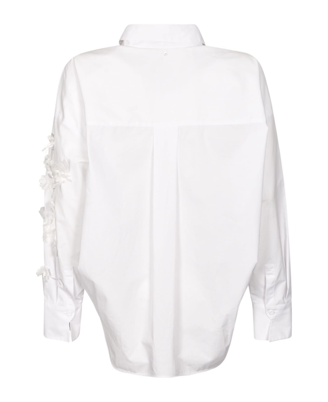 Lorena Antoniazzi Ruffle Long-sleeved Shirt - White シャツ