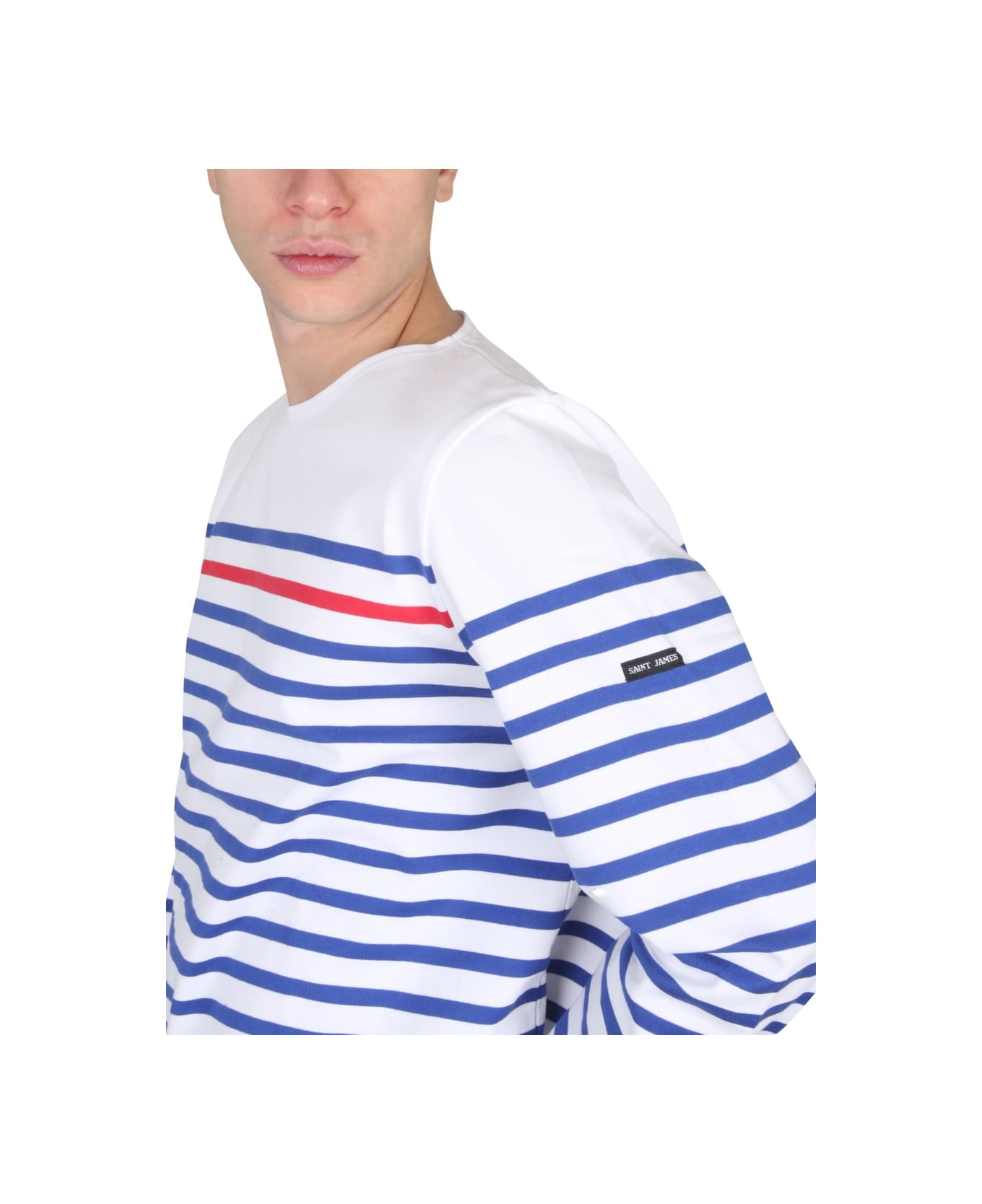 Saint James T-shirt Naval Ray Rouge - MULTICOLOUR