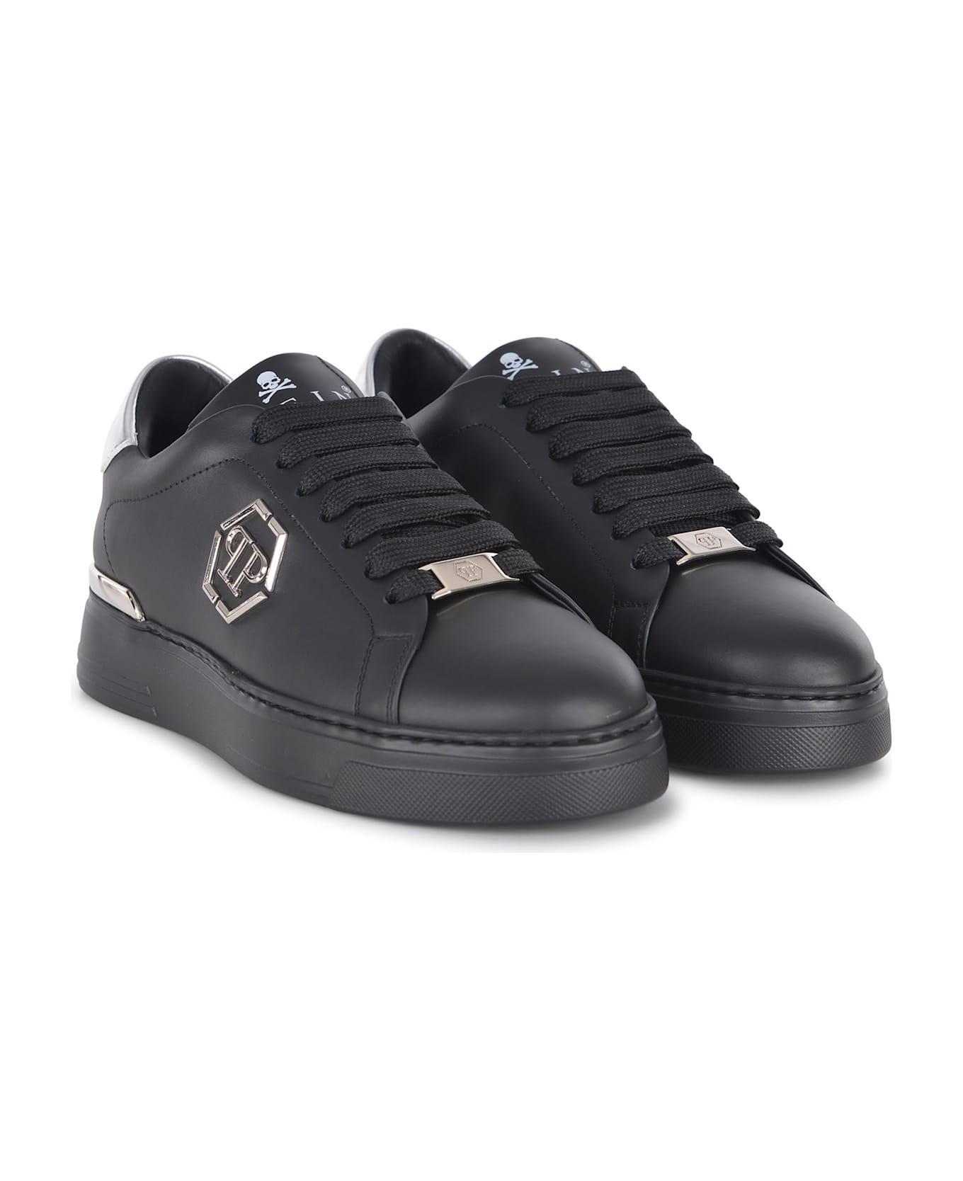 Philipp Plein Sneakers In Leather - Black