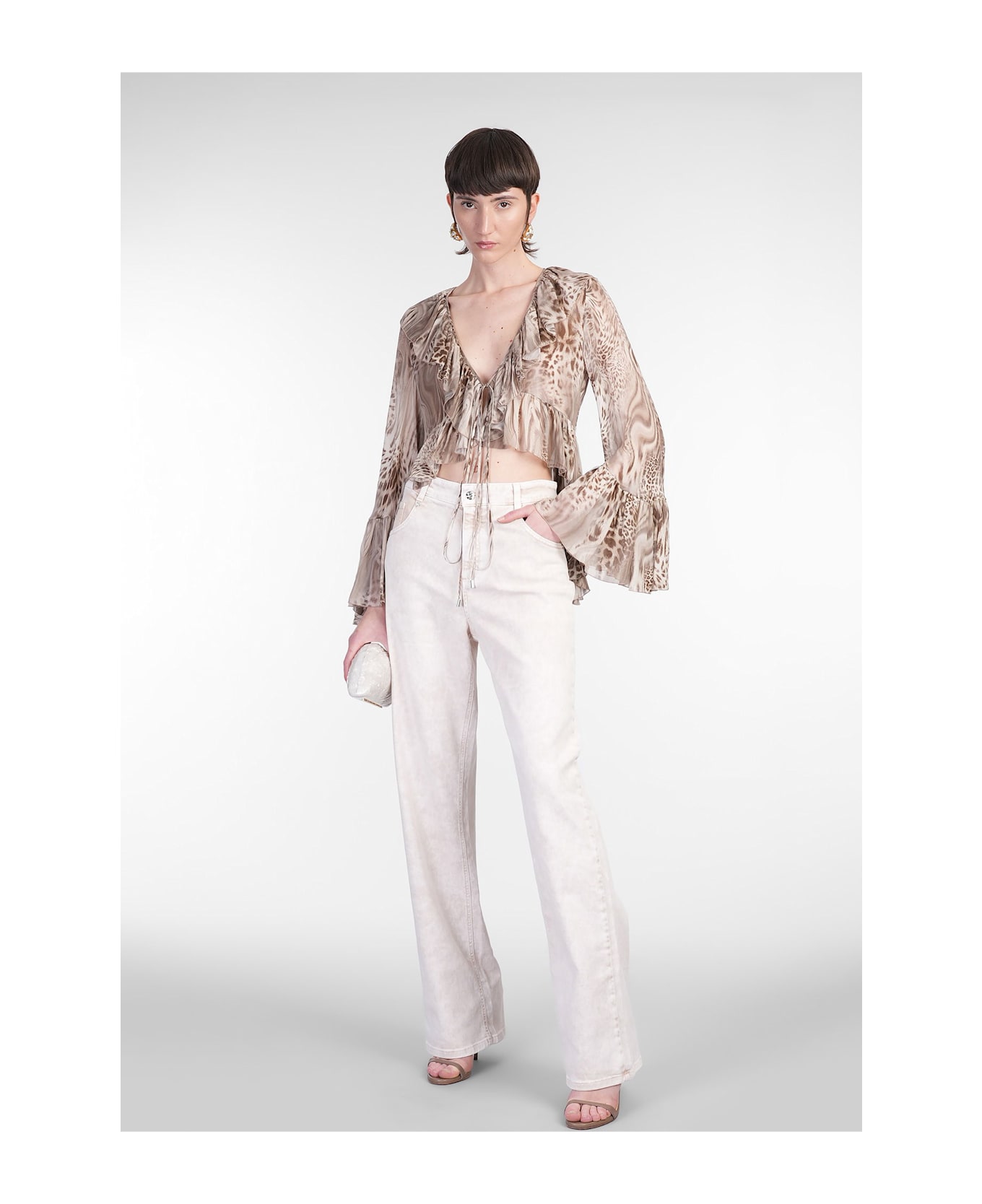 Blumarine Jeans In Rose-pink Cotton - rose-pink