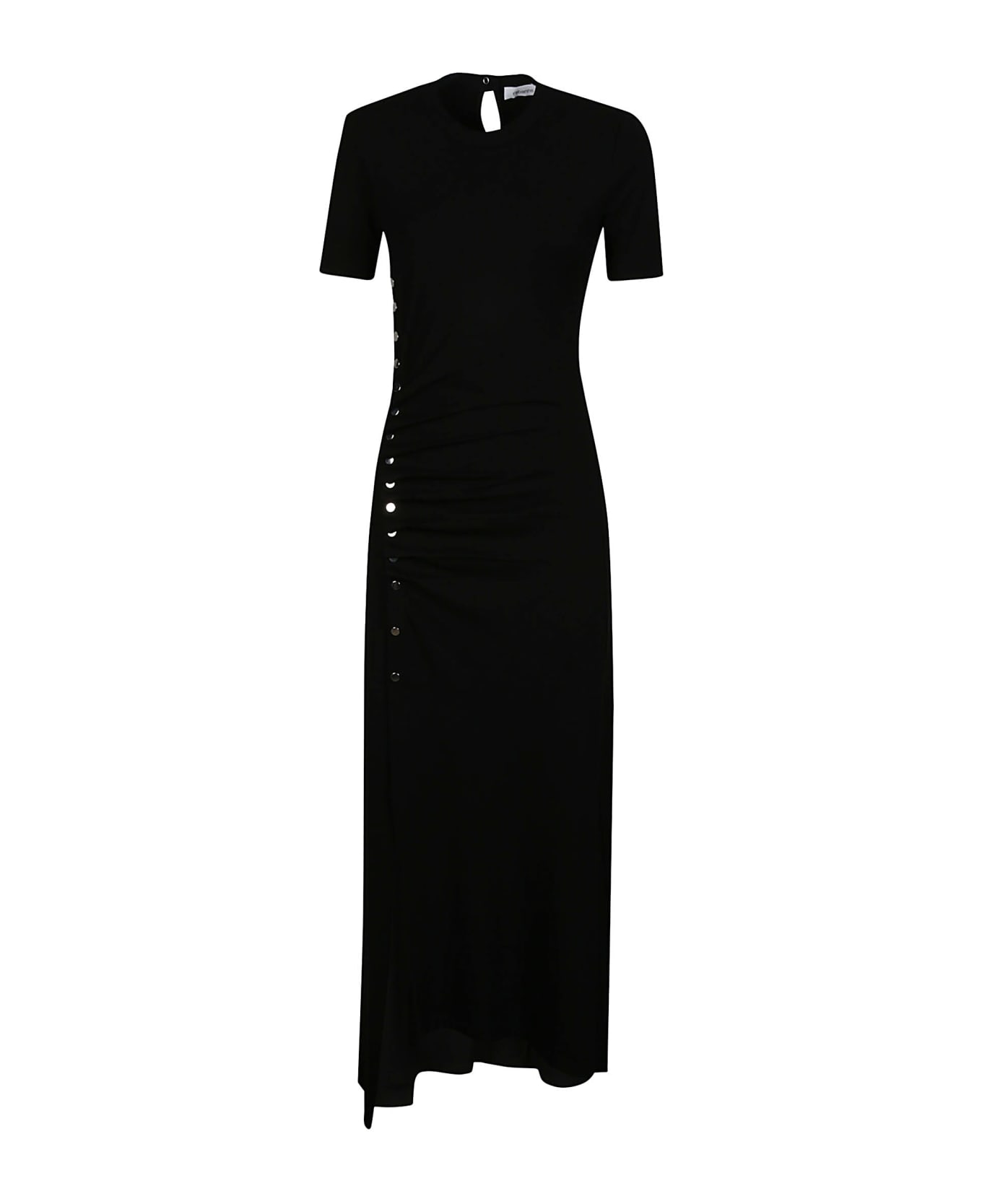 Paco Rabanne Short Sleeve Midi Dress - Black