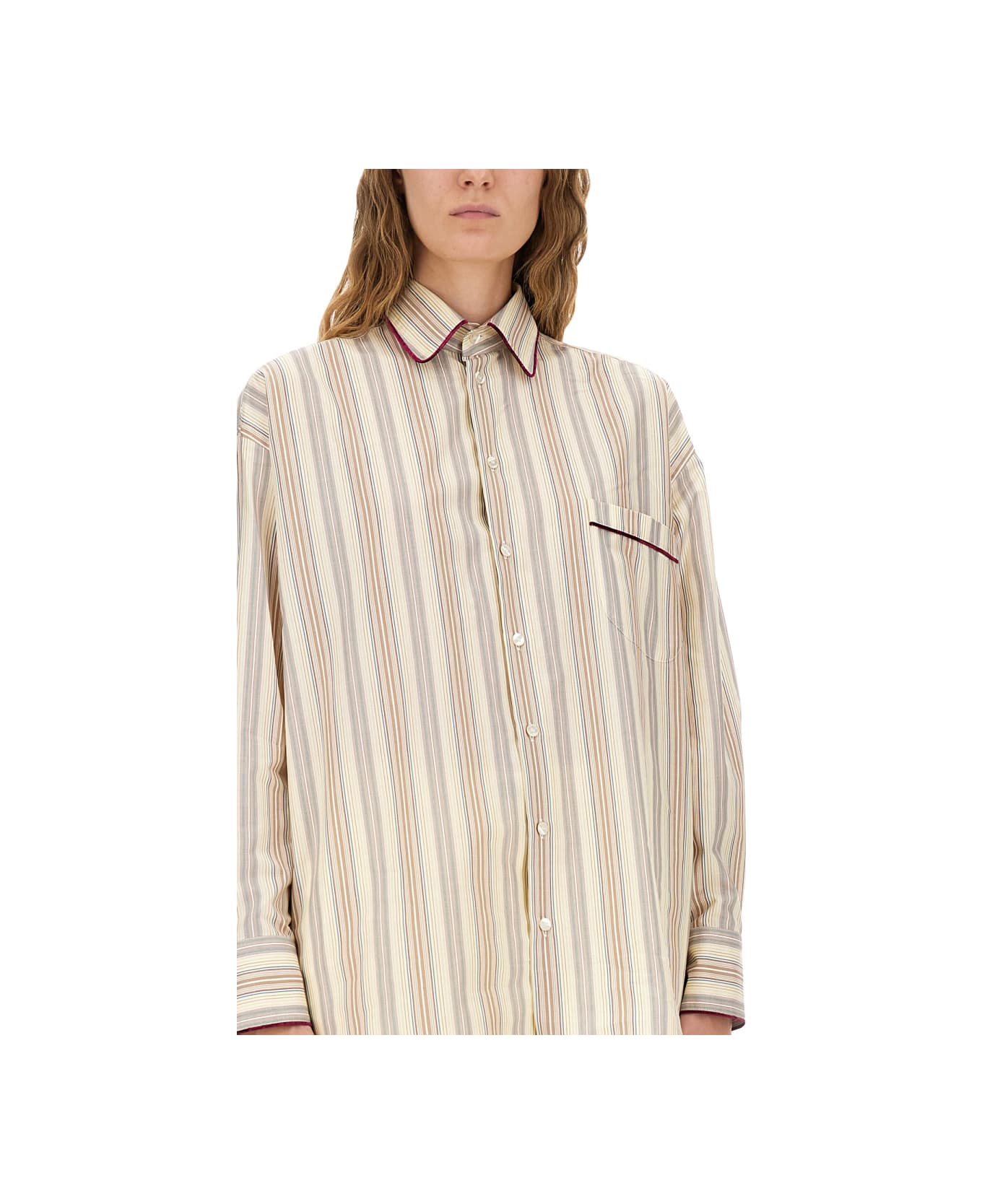 Etro Striped Cotton Shirt - MULTICOLOUR