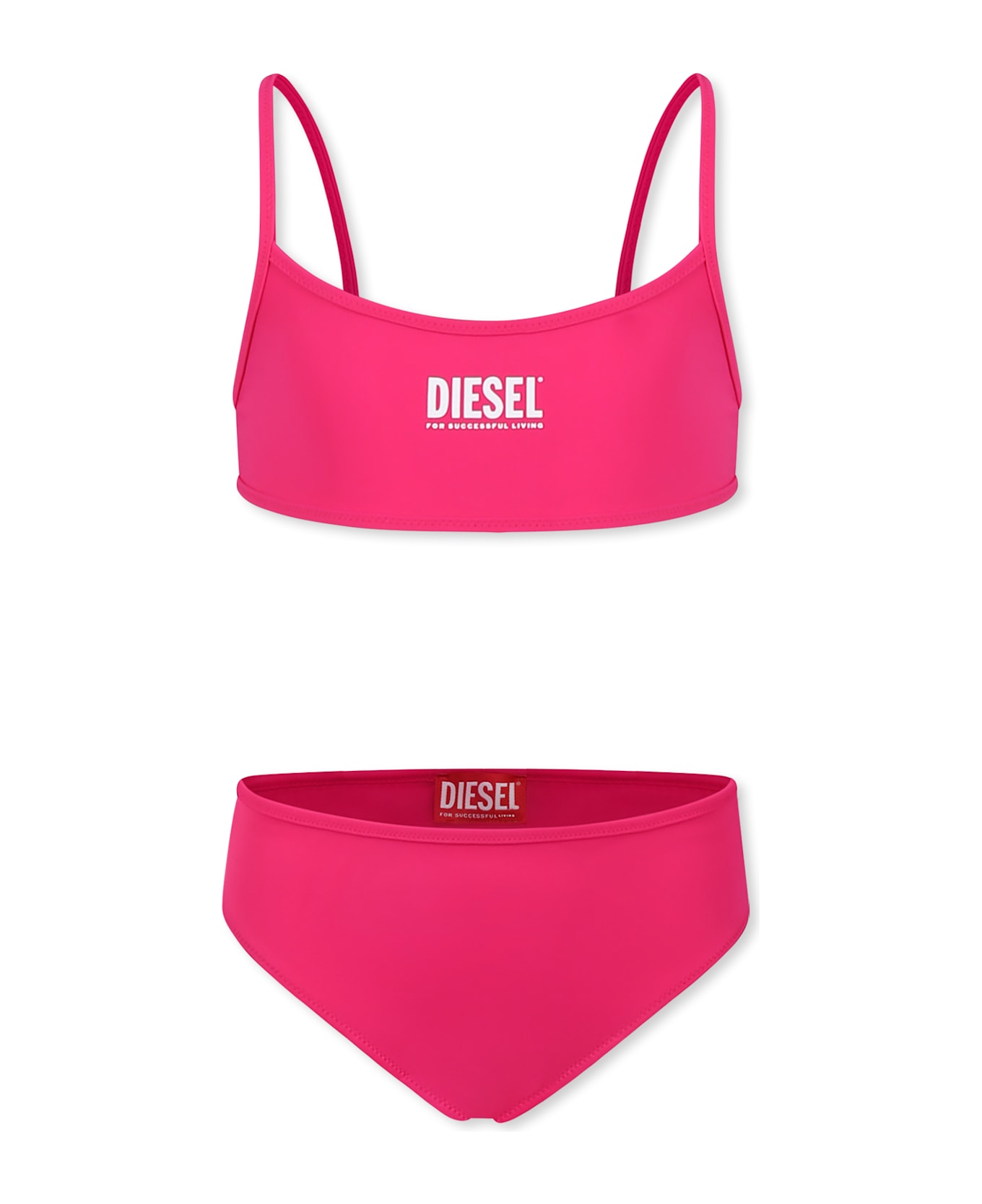 Diesel Fuchsia Bikini For Girl With Logo - Fuchsia