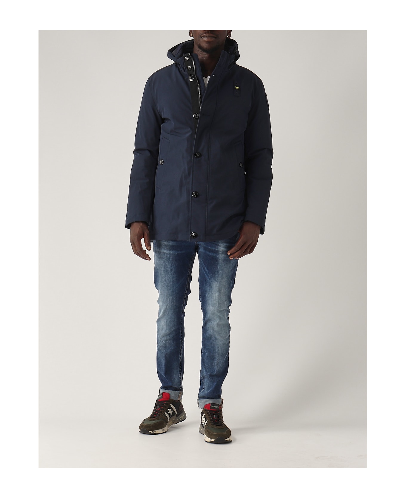 Blauer Giubbotto Uomo Chester Interno 100 Piuma Jacket - NAVY