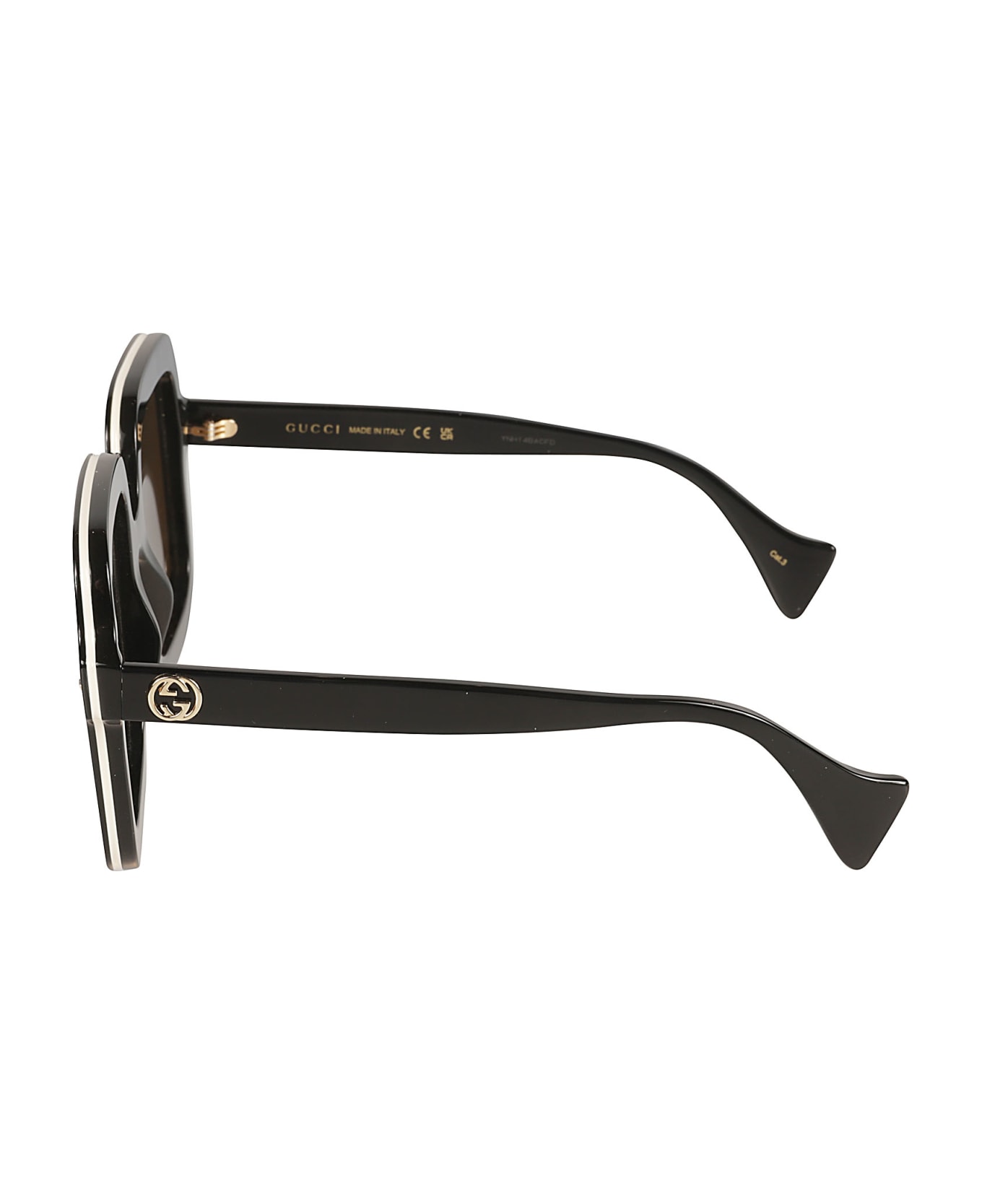 Gucci Eyewear Square Frame Gg Sunglasses anniversary - Black/Brown