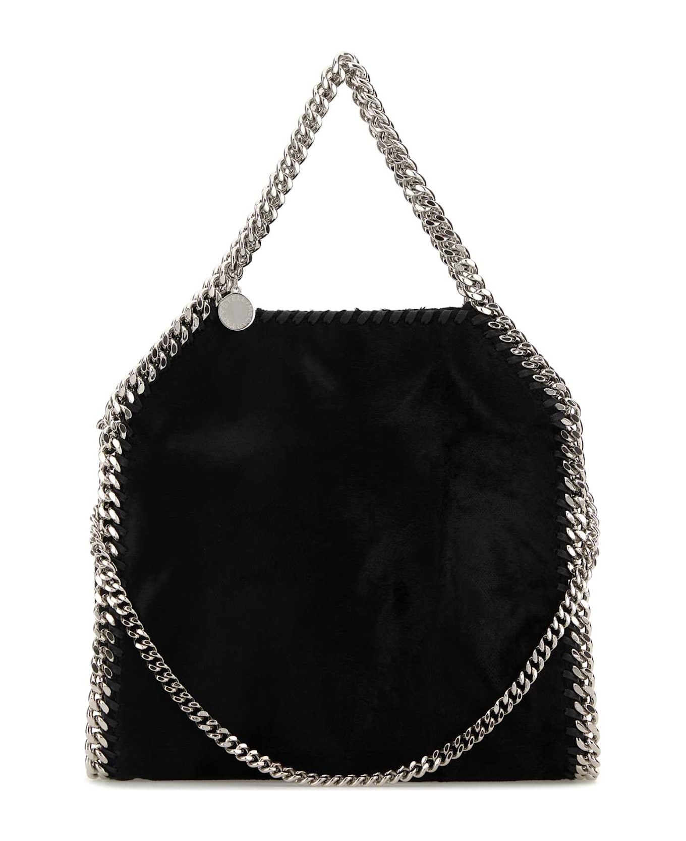Stella McCartney Black Velvet Mini Falabella Handbag - Black