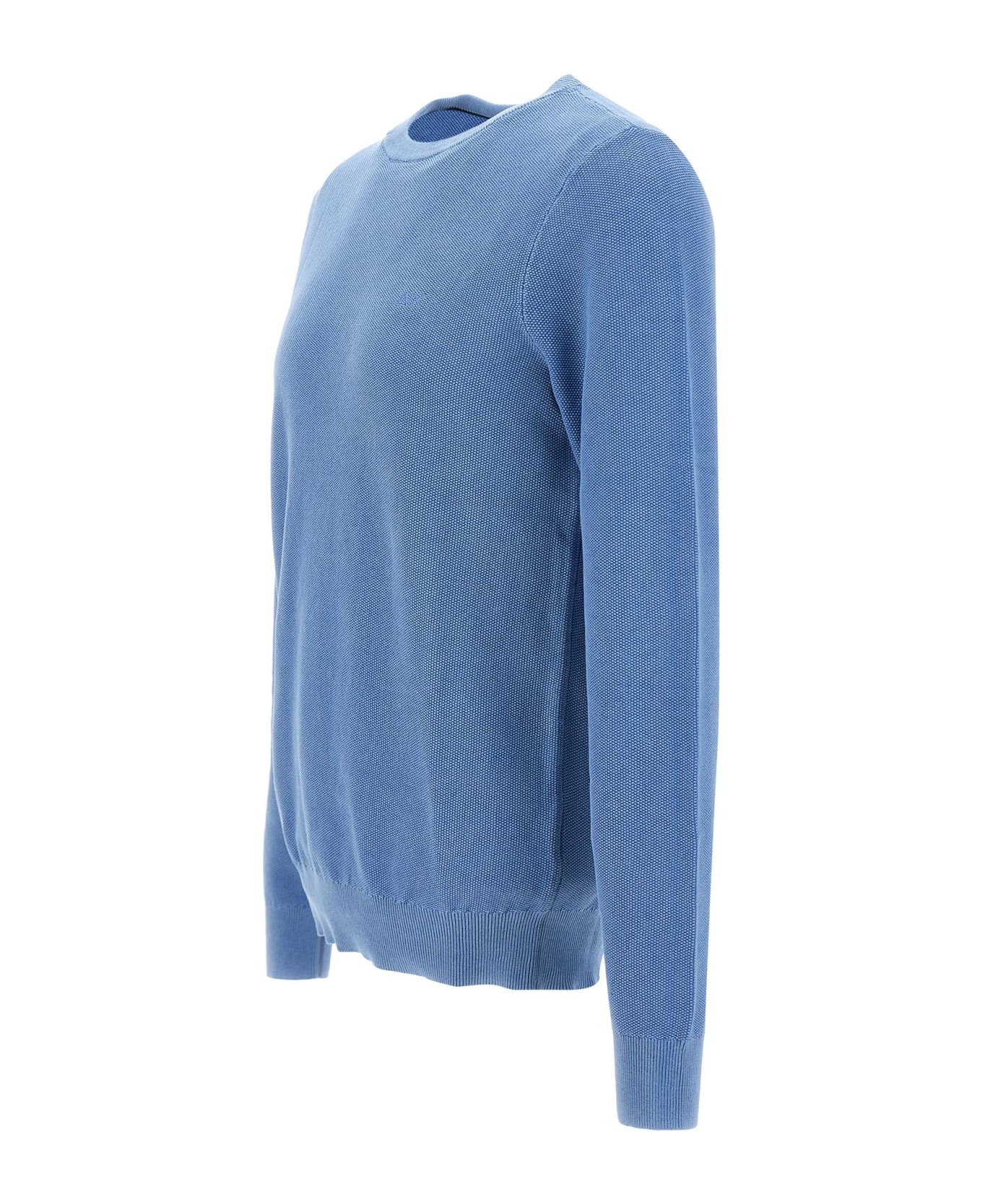 Sun 68 "round Vintage" Sweater Cotton - BLUE ニットウェア