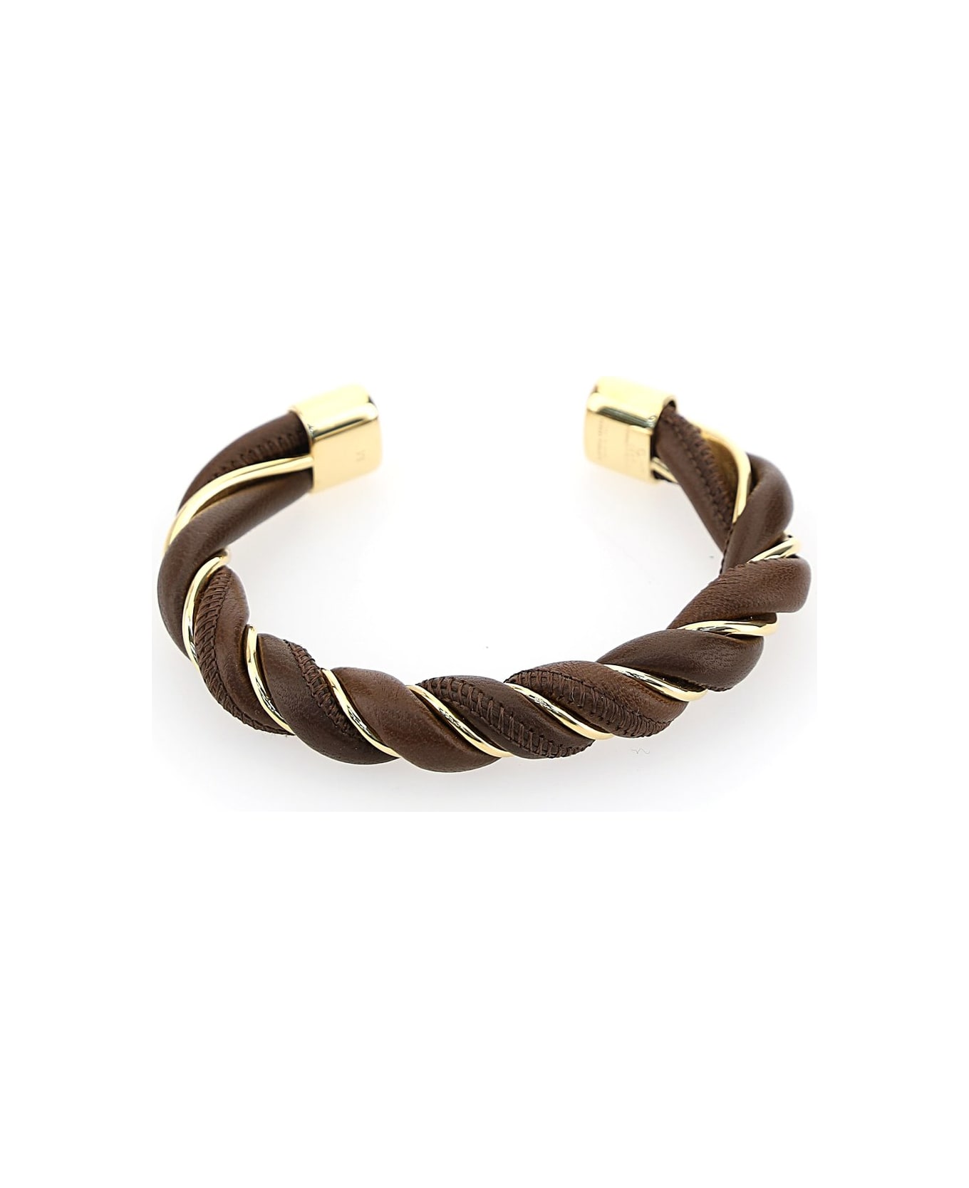 Bottega Veneta Twisted Bracelet - BROWN