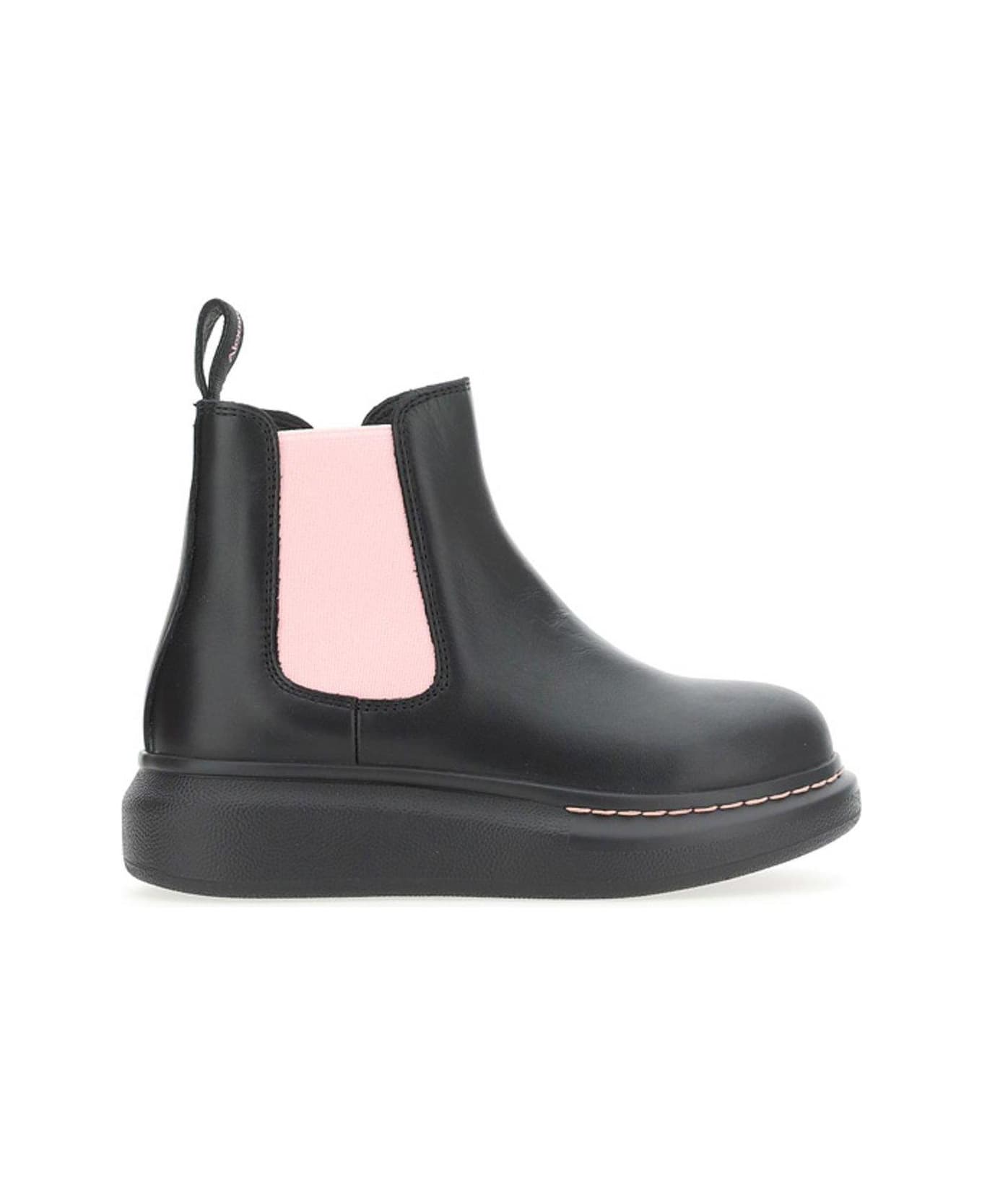 Alexander McQueen Two-toned Ankle Boots - BLACK