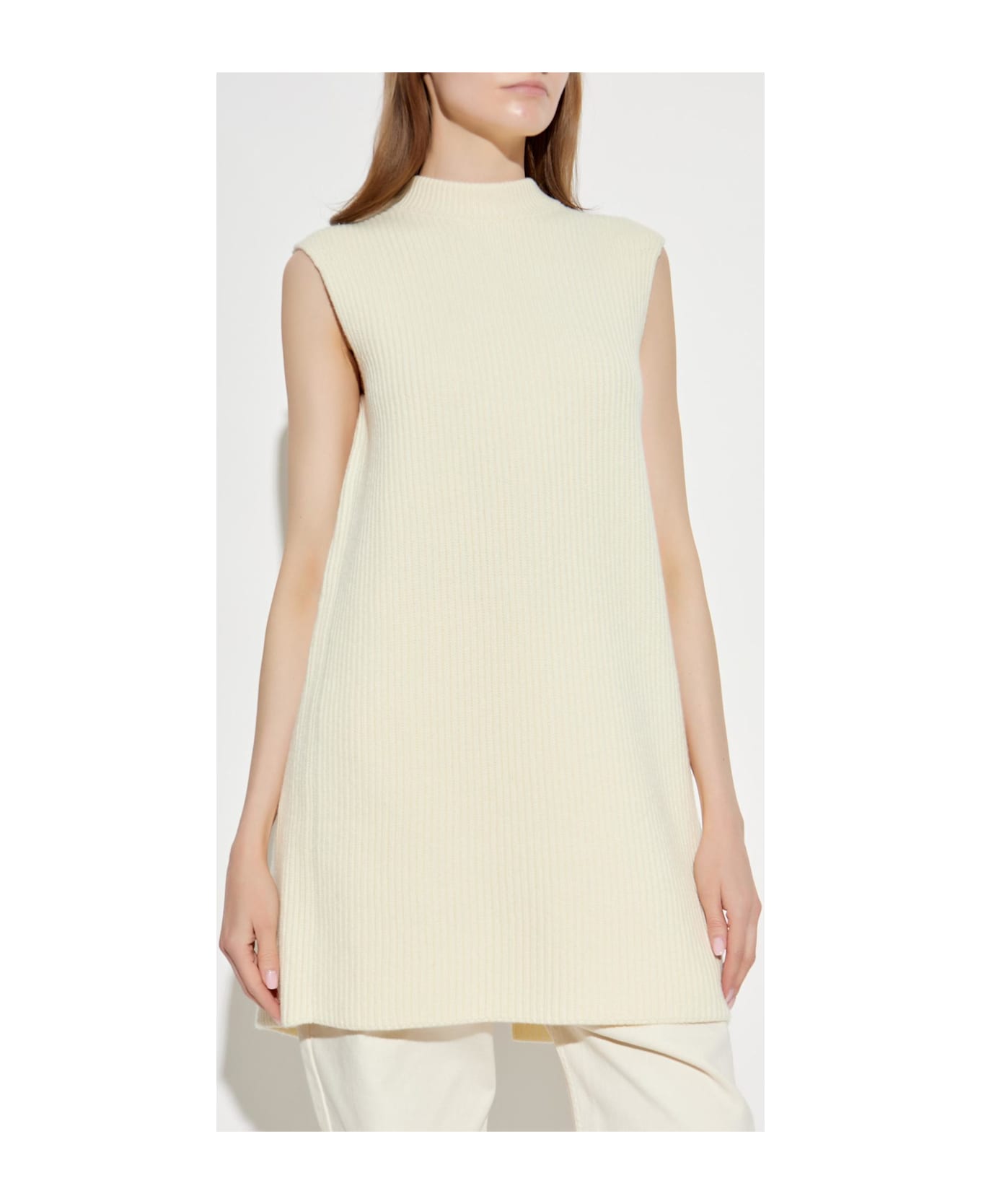 Jil Sander Wool Vest - EGGSHELL