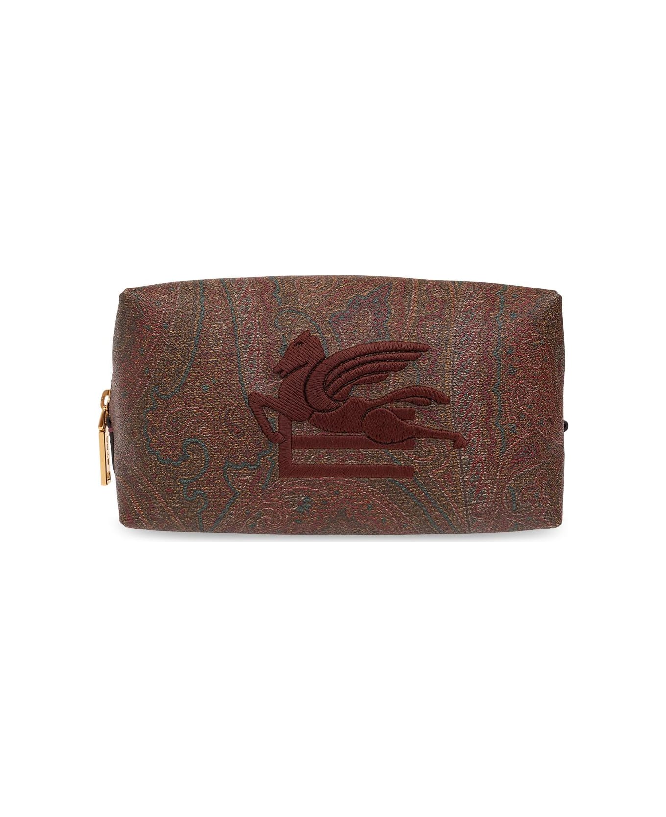 Etro Wash Bag With Logo - Red トラベルバッグ
