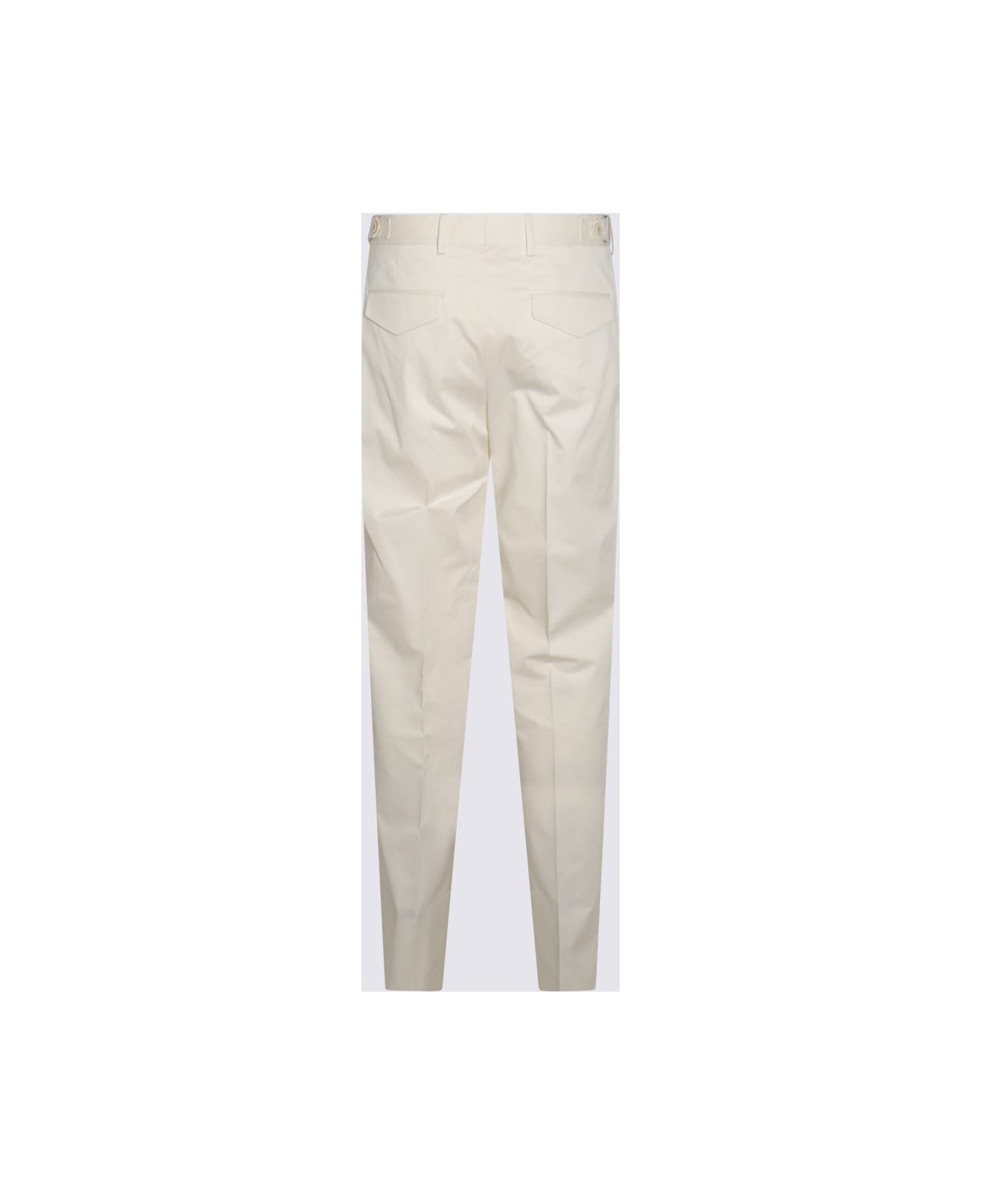 Lardini White Cotton Pants - Beige