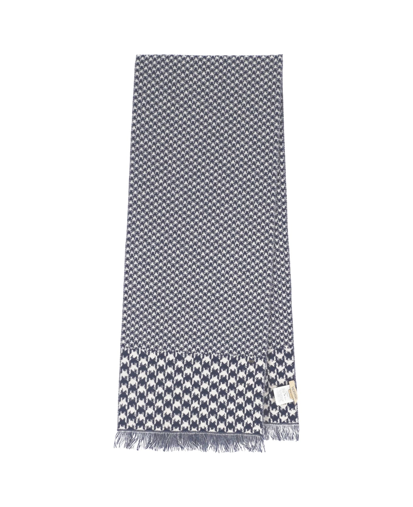 Valentino Garavani Houndstooth Scarf - Blue スカーフ＆ストール