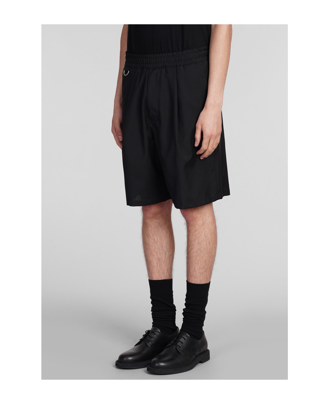 Low Brand Tokyo Shorts In Black Wool - black