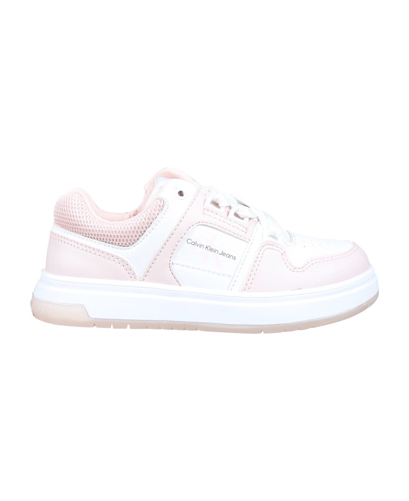 Calvin Klein Pink Sneakers For Girl With Logo - Pink シューズ