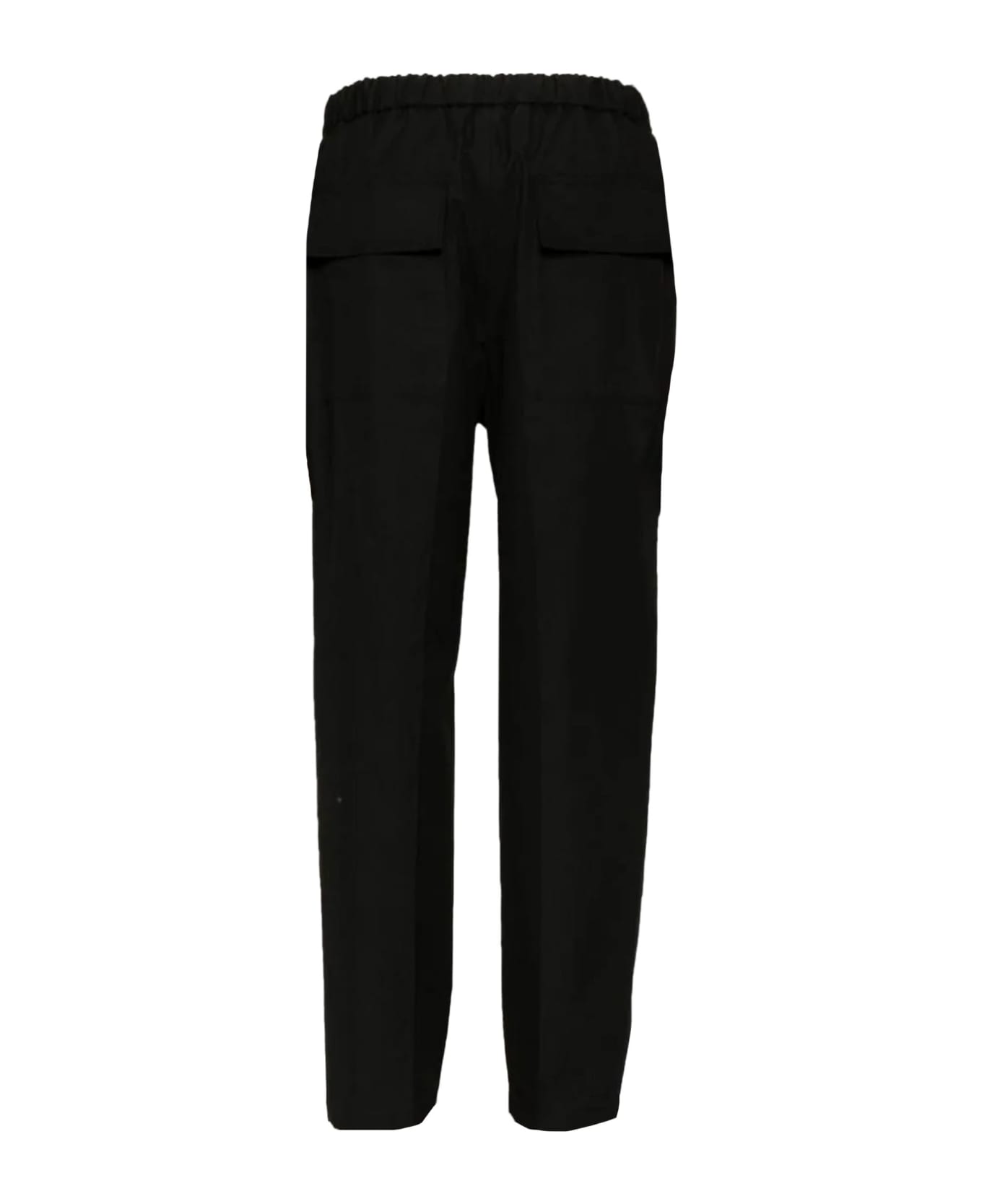 Jil Sander Black Cotton Trousers - Black