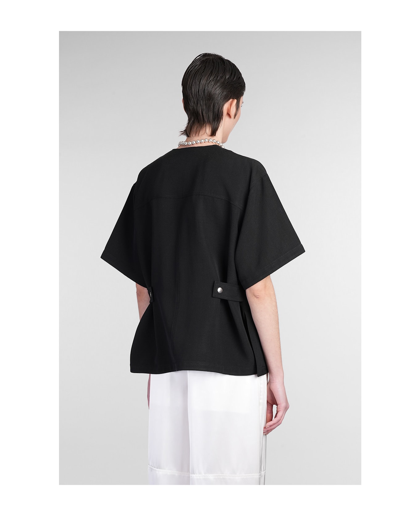 Jil Sander Jacket 64 Casual Jacket In Black Viscose - black