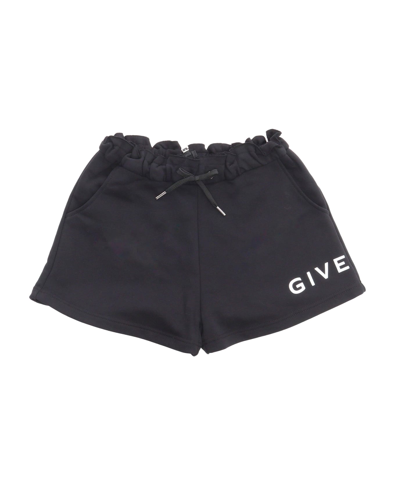 Givenchy Black Shorts With Logo - BLACK