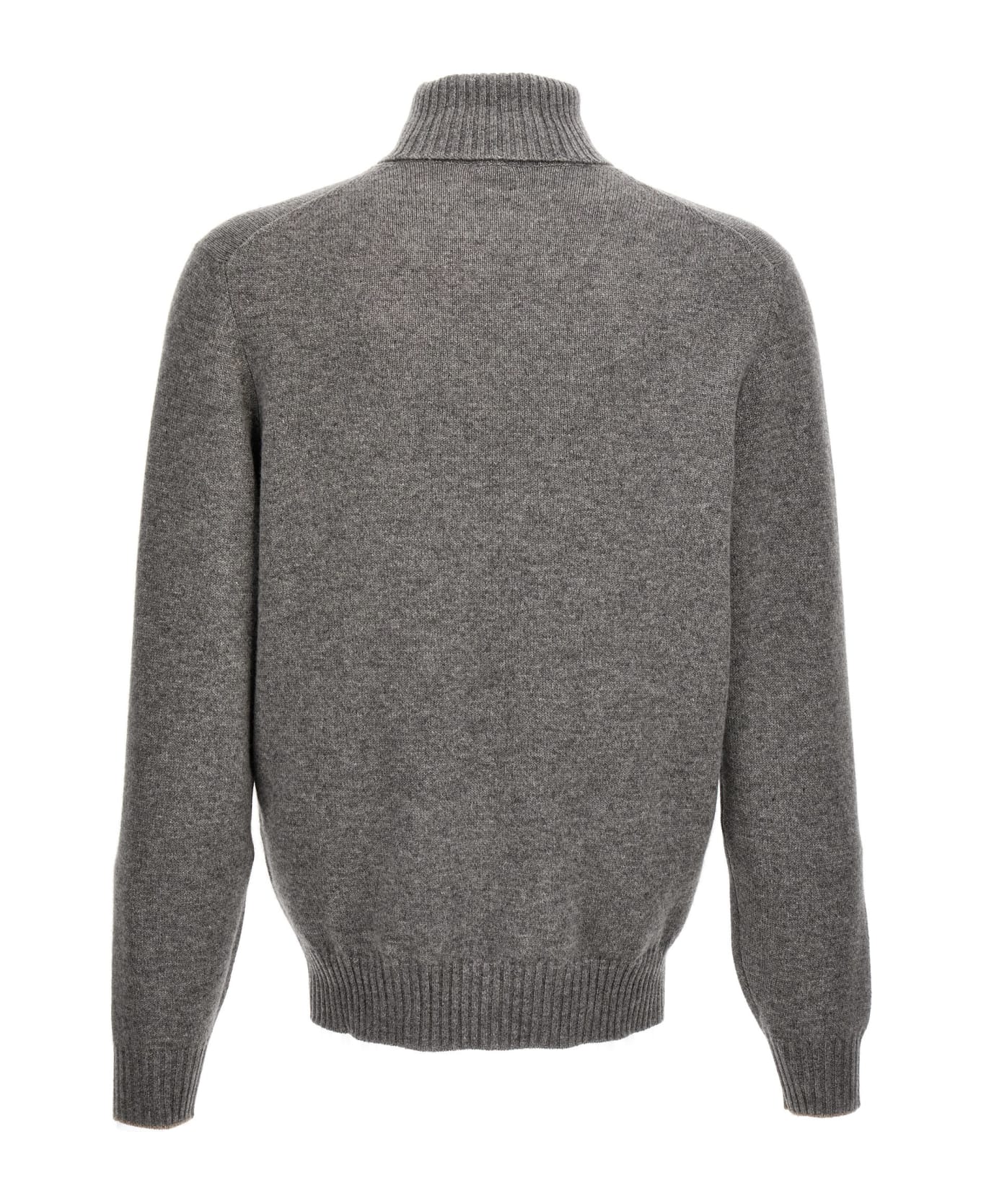 Brunello Cucinelli Cachemire Turtleneck Sweater - Gray